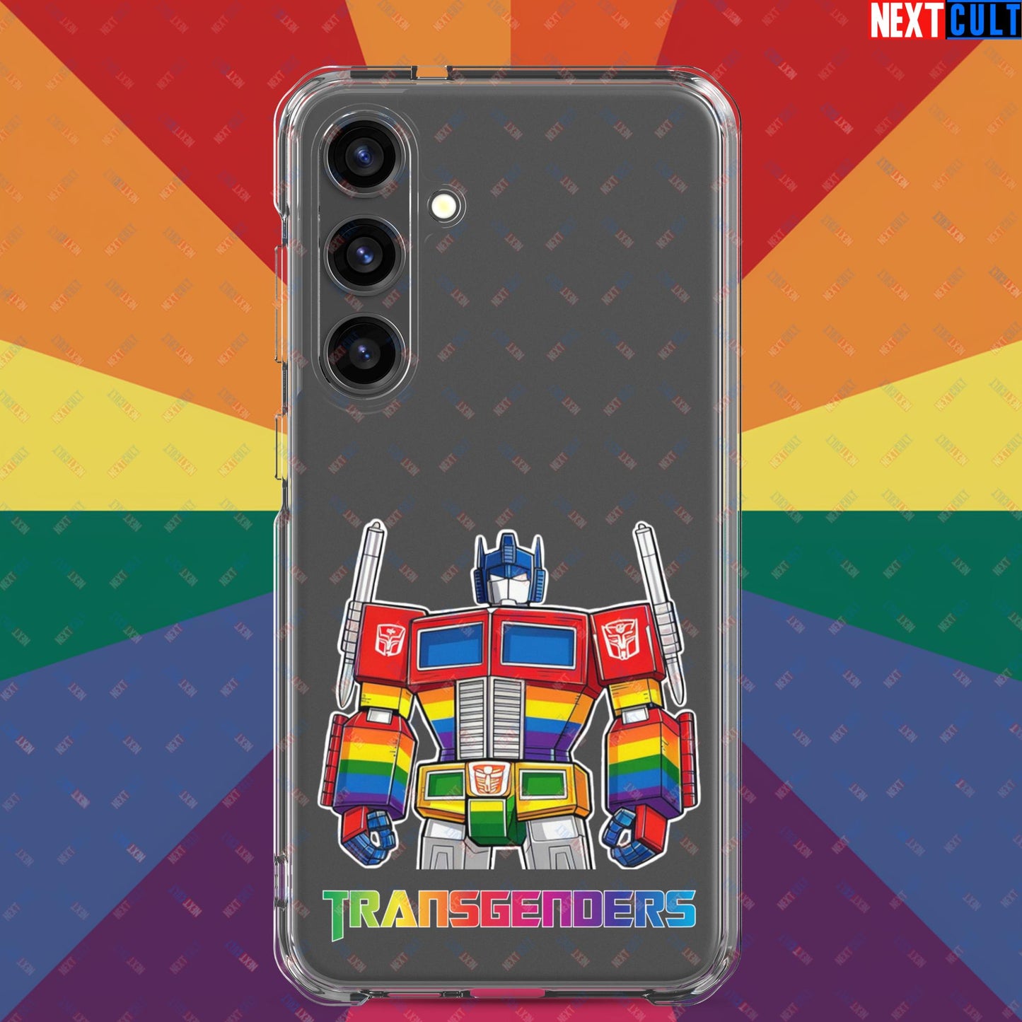 Funny Transgenders Transformers LGBTQ+ Pride Clear Case for Samsung Samsung Galaxy S24 Plus Mobile Phone Cases LGBTQ+ Movies Transformers Next Cult Brand