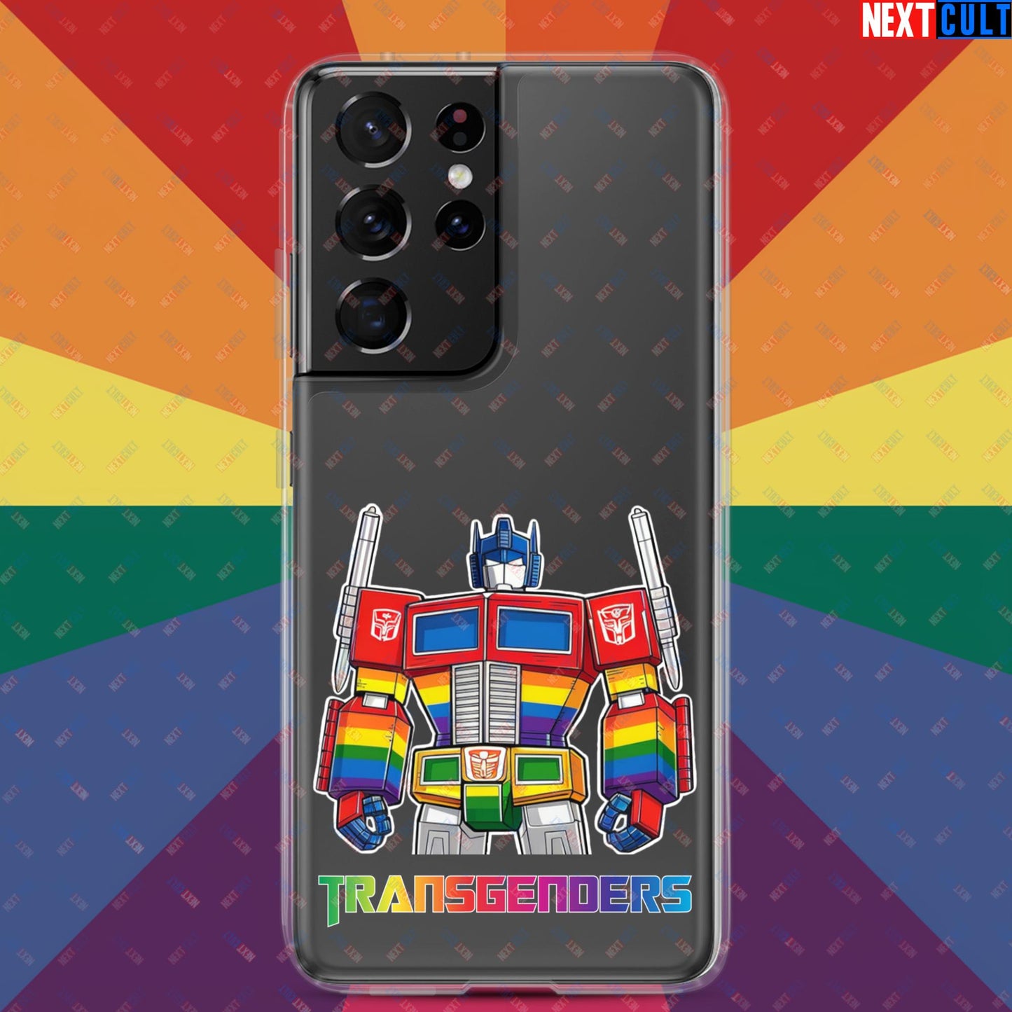 Funny Transgenders Transformers LGBTQ+ Pride Clear Case for Samsung Samsung Galaxy S21 Ultra Mobile Phone Cases LGBTQ+ Movies Transformers Next Cult Brand
