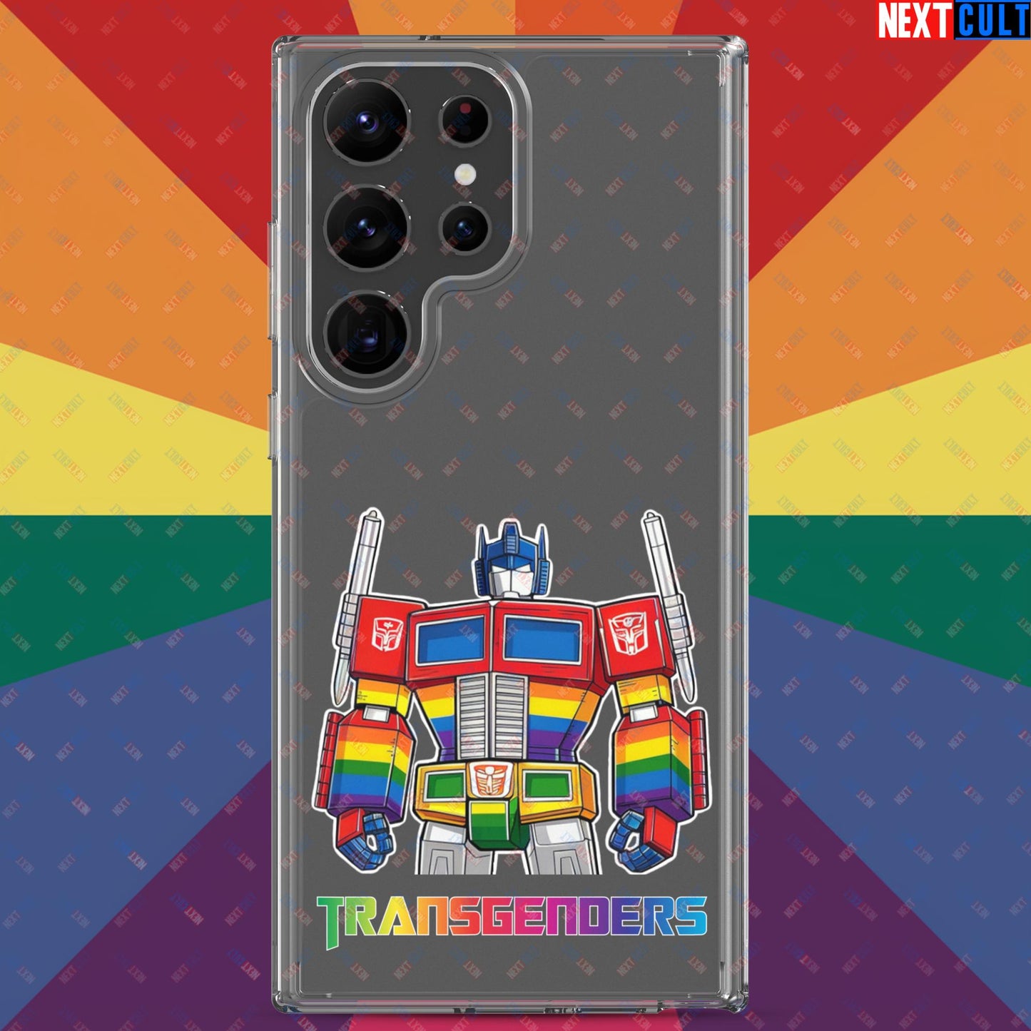 Funny Transgenders Transformers LGBTQ+ Pride Clear Case for Samsung Samsung Galaxy S23 Ultra Mobile Phone Cases LGBTQ+ Movies Transformers Next Cult Brand