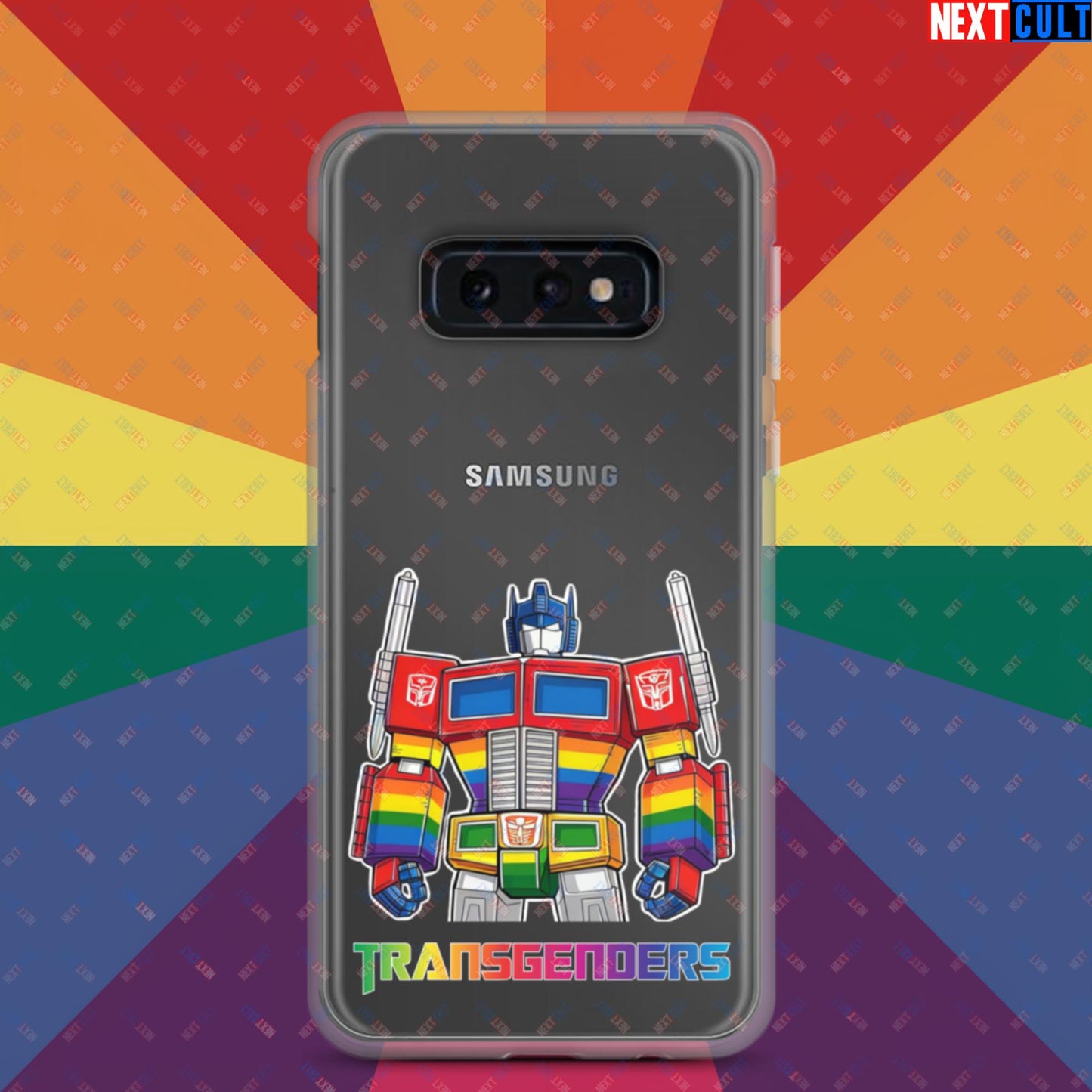 Funny Transgenders Transformers LGBTQ+ Pride Clear Case for Samsung Samsung Galaxy S10e Mobile Phone Cases LGBTQ+ Movies Transformers Next Cult Brand