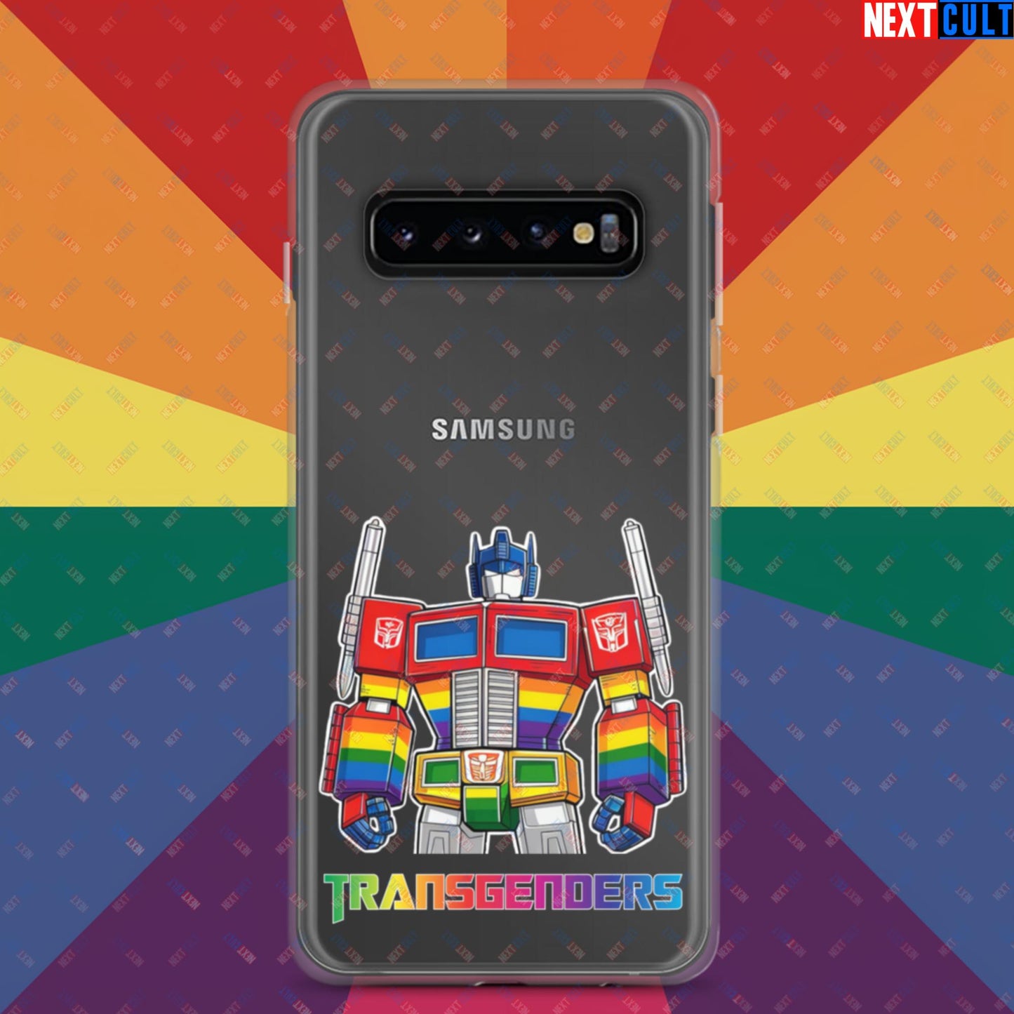 Funny Transgenders Transformers LGBTQ+ Pride Clear Case for Samsung Samsung Galaxy S10 Mobile Phone Cases LGBTQ+ Movies Transformers Next Cult Brand