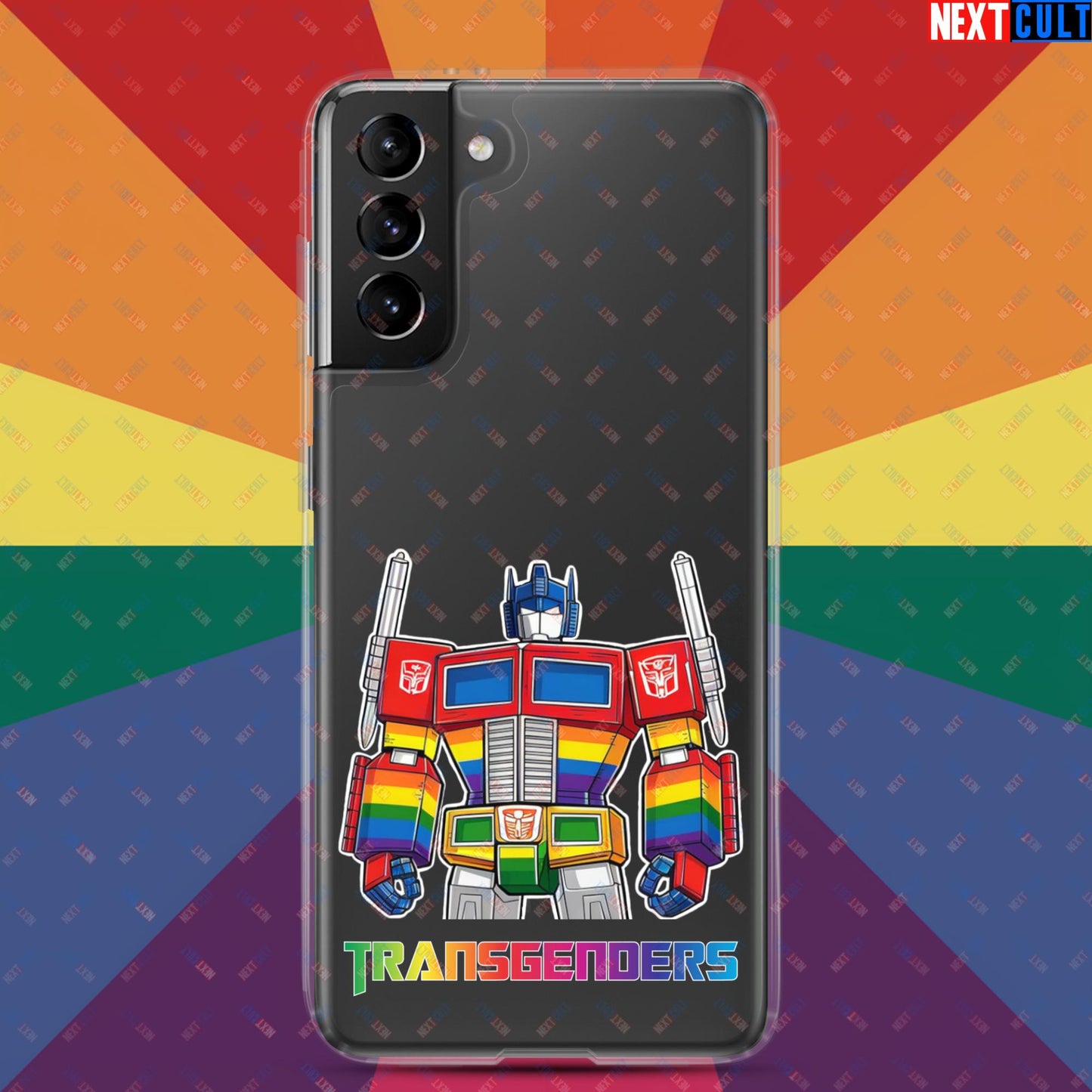 Funny Transgenders Transformers LGBTQ+ Pride Clear Case for Samsung Samsung Galaxy S21 Plus Mobile Phone Cases LGBTQ+ Movies Transformers Next Cult Brand