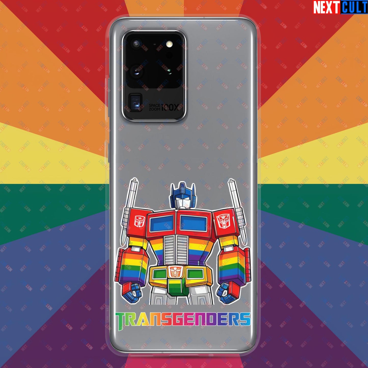 Funny Transgenders Transformers LGBTQ+ Pride Clear Case for Samsung Samsung Galaxy S20 Ultra Mobile Phone Cases LGBTQ+ Movies Transformers Next Cult Brand