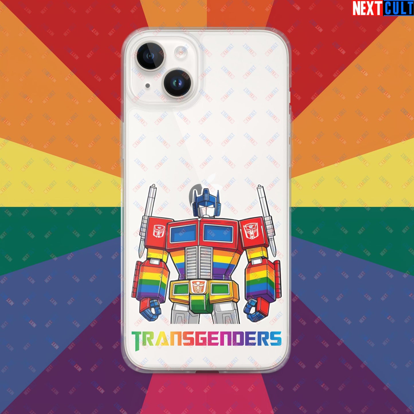 Funny Transgenders Transformers LGBTQ+ Pride Clear Case for iPhone iPhone 14 Plus Mobile Phone Cases LGBTQ+ Movies Transformers Next Cult Brand