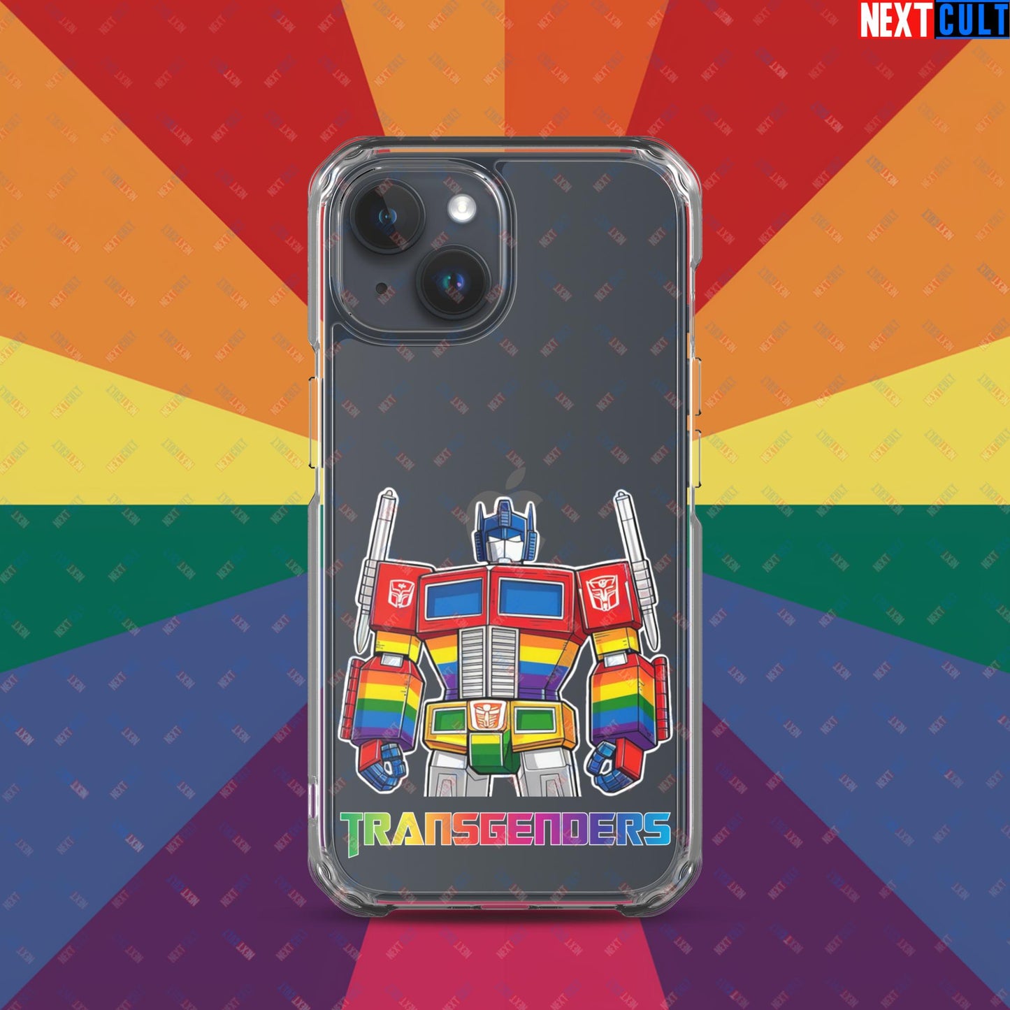 Funny Transgenders Transformers LGBTQ+ Pride Clear Case for iPhone iPhone 15 Mobile Phone Cases LGBTQ+ Movies Transformers Next Cult Brand