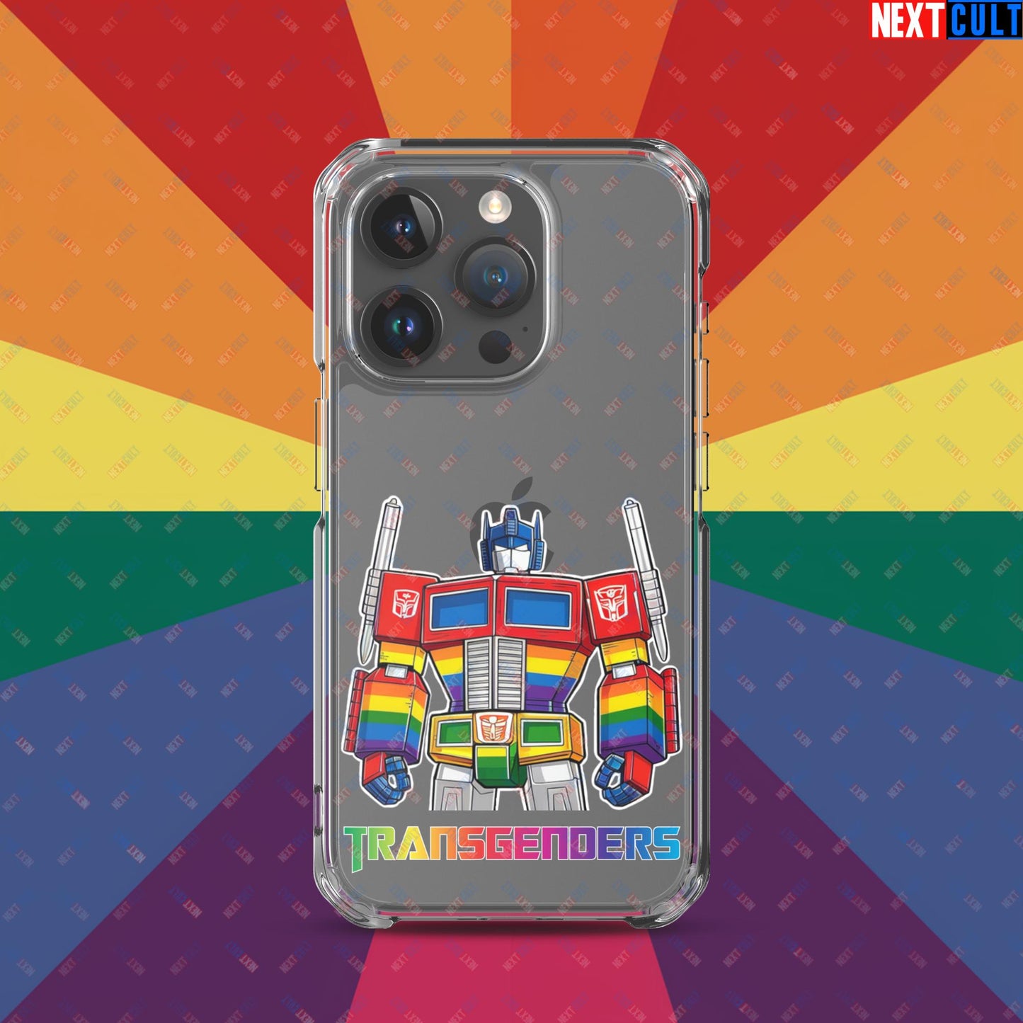 Funny Transgenders Transformers LGBTQ+ Pride Clear Case for iPhone iPhone 15 Pro Mobile Phone Cases LGBTQ+ Movies Transformers Next Cult Brand