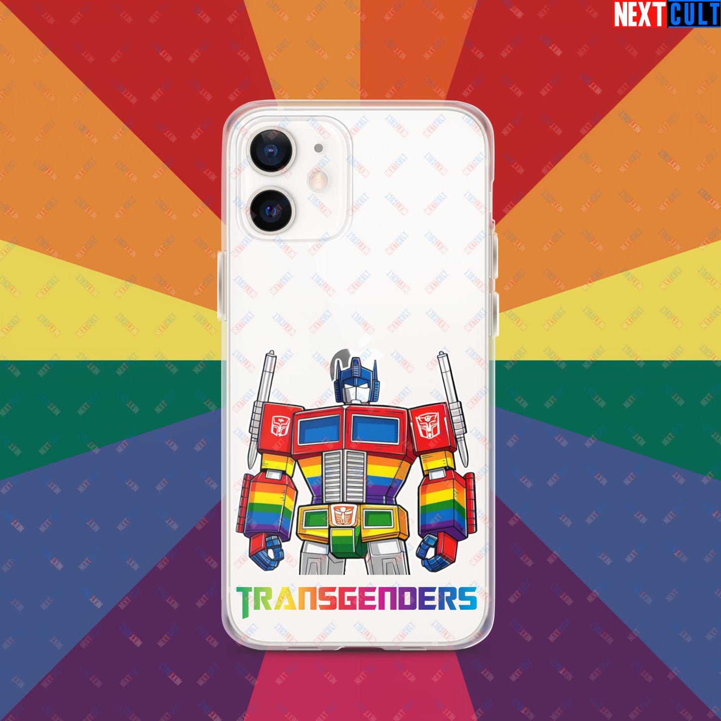 Funny Transgenders Transformers LGBTQ+ Pride Clear Case for iPhone iPhone 12 Mobile Phone Cases LGBTQ+ Movies Transformers Next Cult Brand