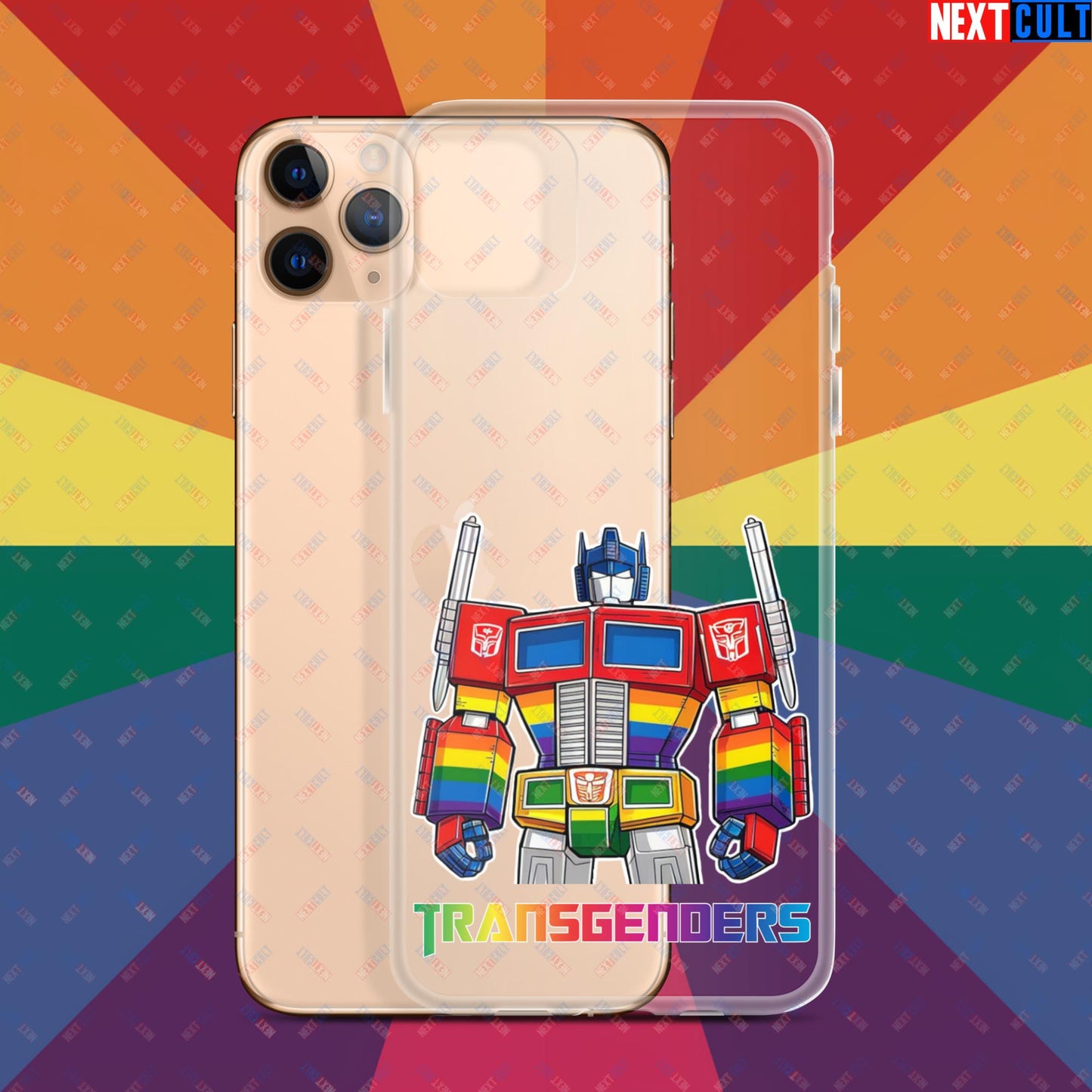 Funny Transgenders Transformers LGBTQ+ Pride Clear Case for iPhone iPhone 11 Pro Max Mobile Phone Cases LGBTQ+ Movies Transformers Next Cult Brand