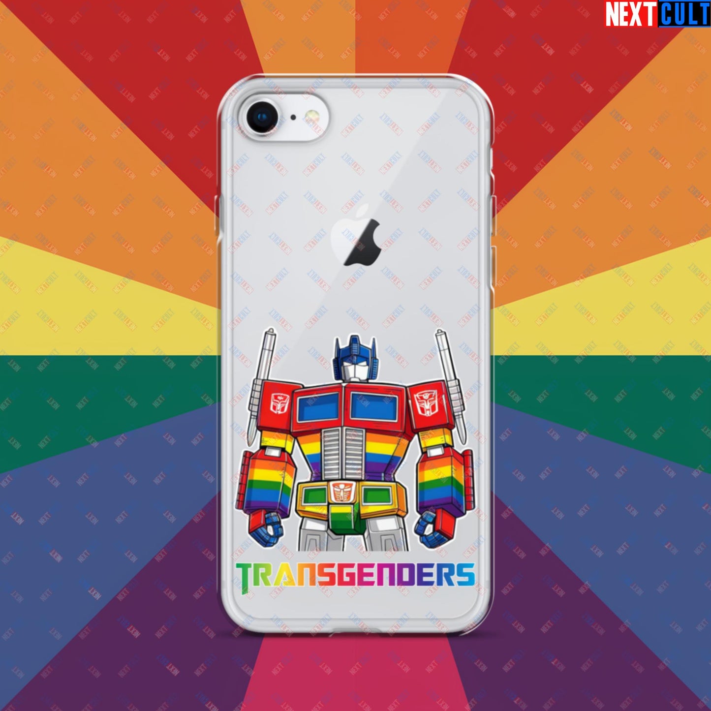 Funny Transgenders Transformers LGBTQ+ Pride Clear Case for iPhone iPhone 7 8 Mobile Phone Cases LGBTQ+ Movies Transformers Next Cult Brand