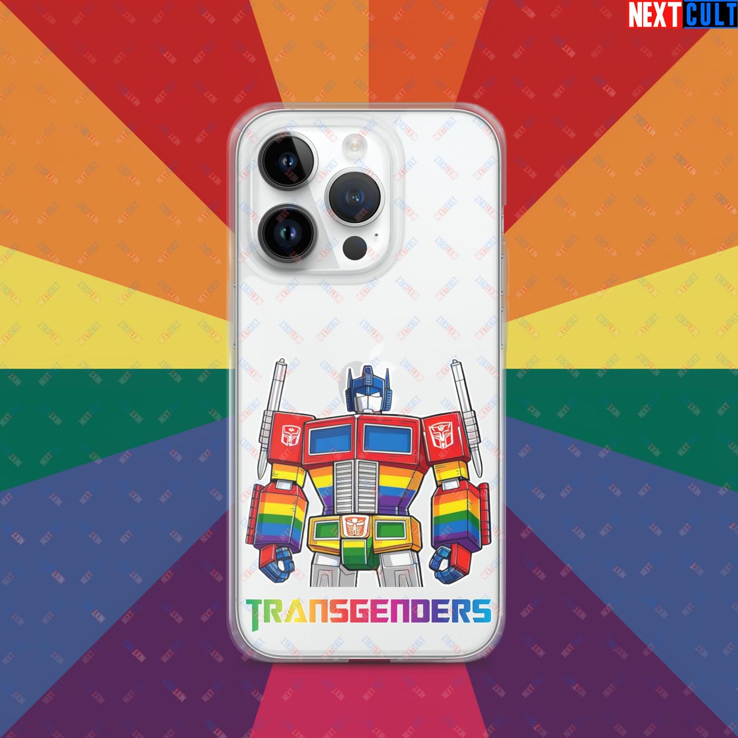 Funny Transgenders Transformers LGBTQ+ Pride Clear Case for iPhone iPhone 14 Pro Mobile Phone Cases LGBTQ+ Movies Transformers Next Cult Brand