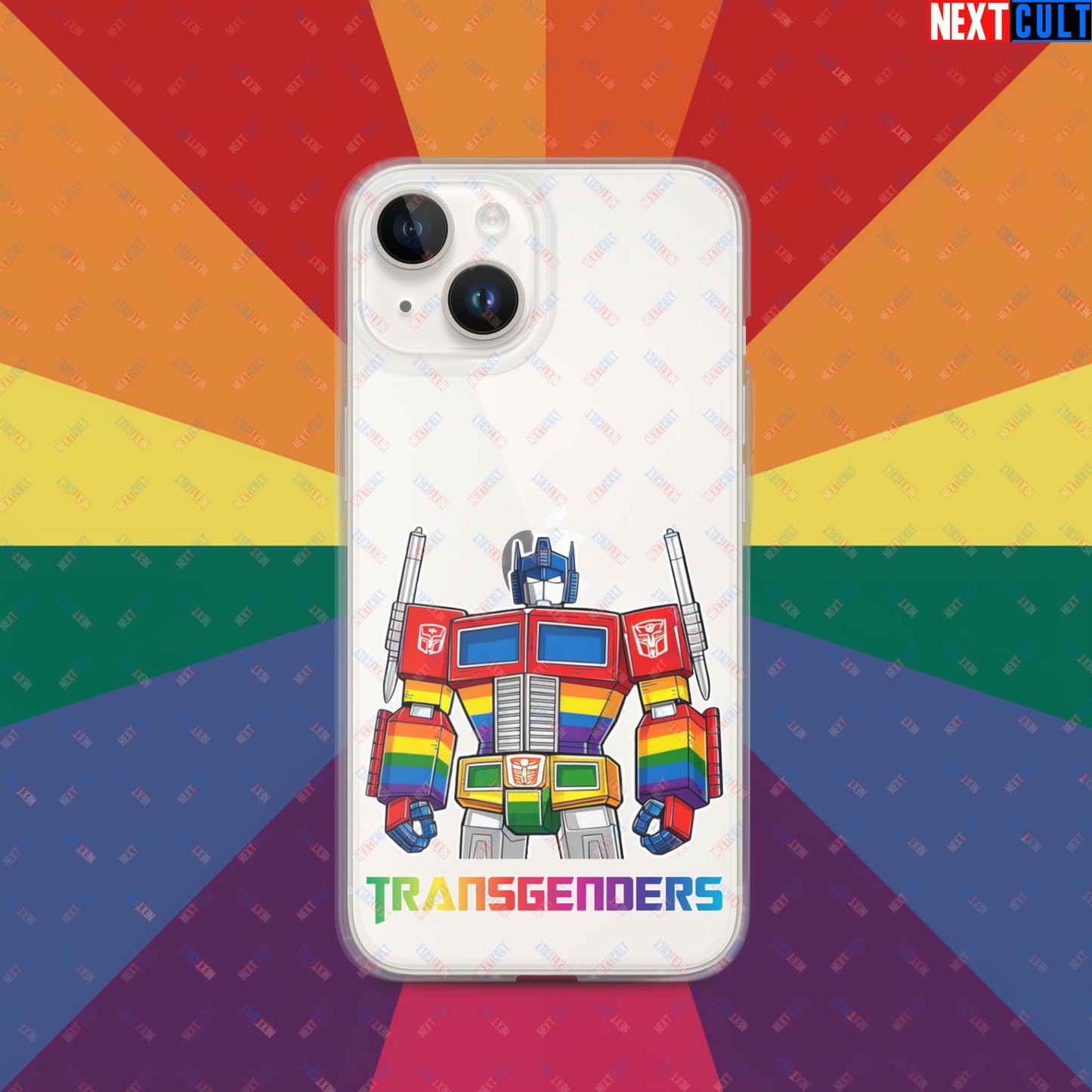 Funny Transgenders Transformers LGBTQ+ Pride Clear Case for iPhone iPhone 14 Mobile Phone Cases LGBTQ+ Movies Transformers Next Cult Brand