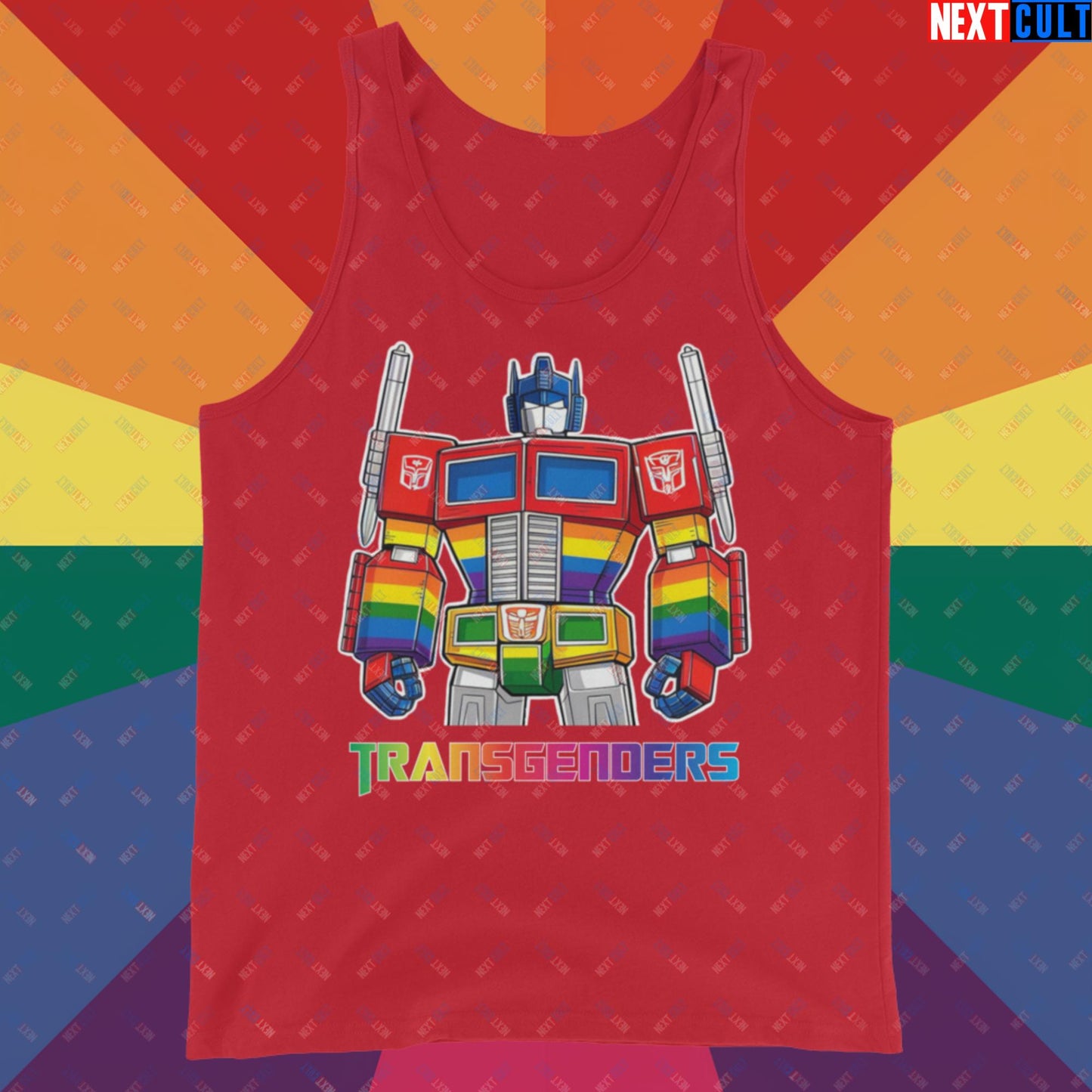 Funny Transgenders Transformers LGBTQ+ Pride Tank Top Red Tank Tops LGBTQ+ Movies Transformers Next Cult Brand