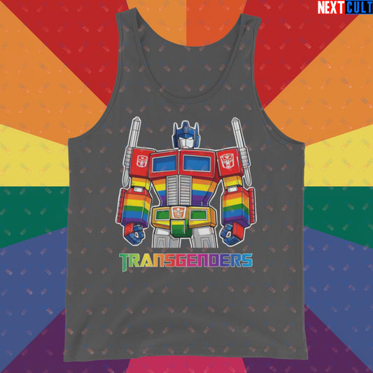 Funny Transgenders Transformers LGBTQ+ Pride Tank Top Asphalt Tank Tops LGBTQ+ Movies Transformers Next Cult Brand
