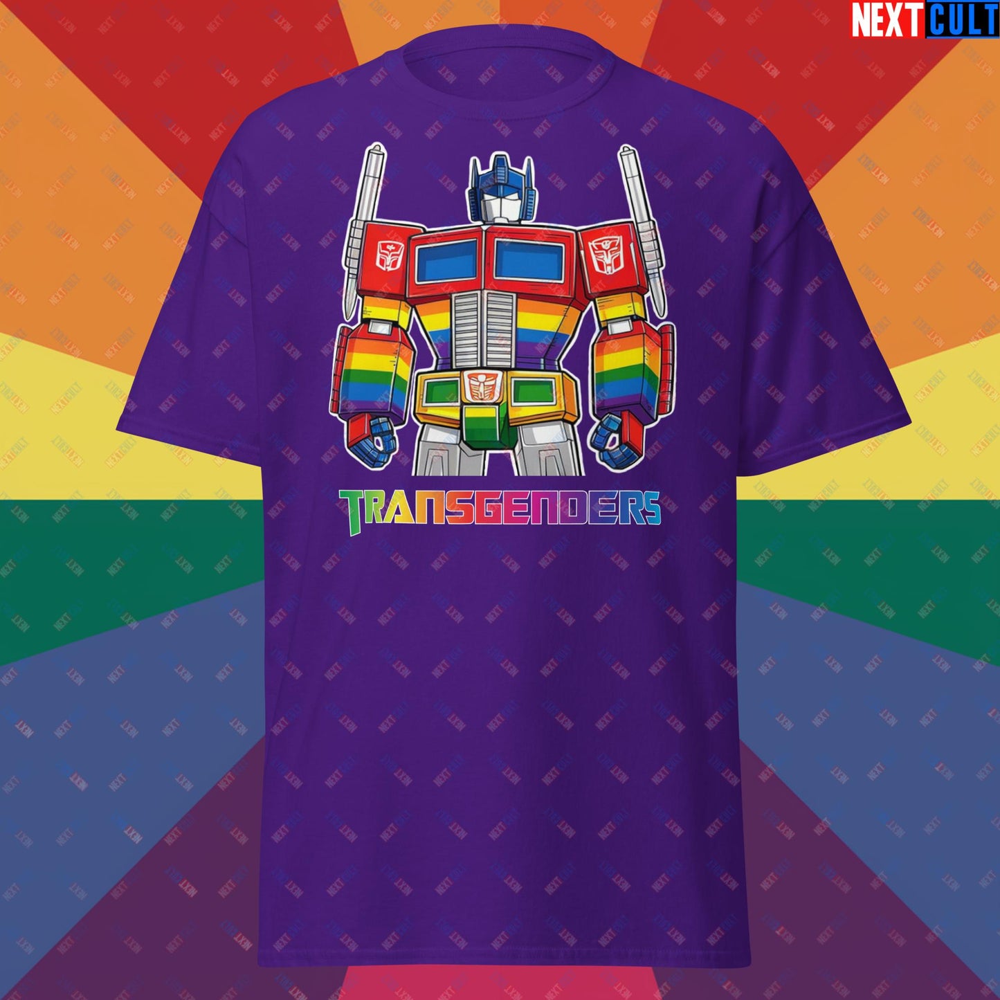 Funny Transgenders Transformers LGBTQ+ Pride Unisex shirt Purple T-shirts LGBTQ+ Movies Transformers Next Cult Brand