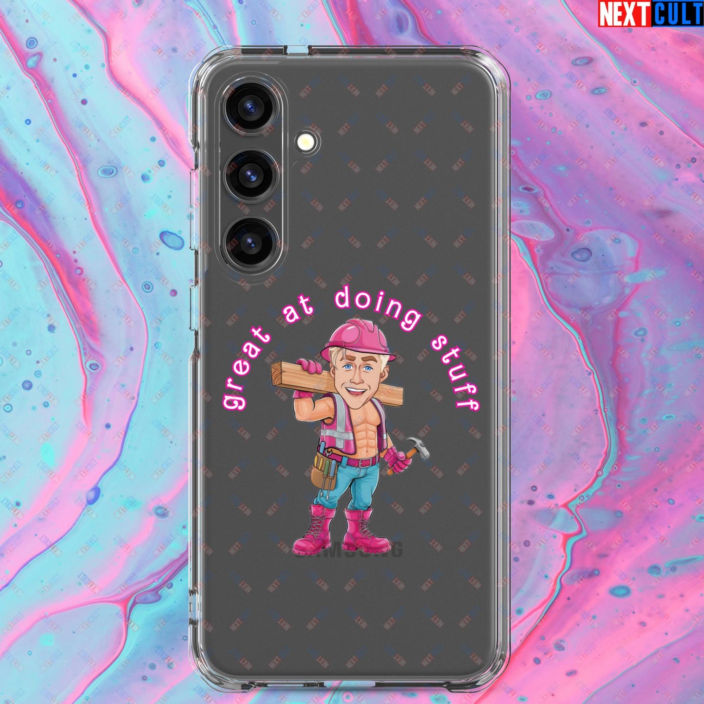 Great at Doing Stuff Ken Barbie Movie Ryan Gosling Funny Clear Case for Samsung Samsung Galaxy S24 Plus Mobile Phone Cases Next Cult Brand