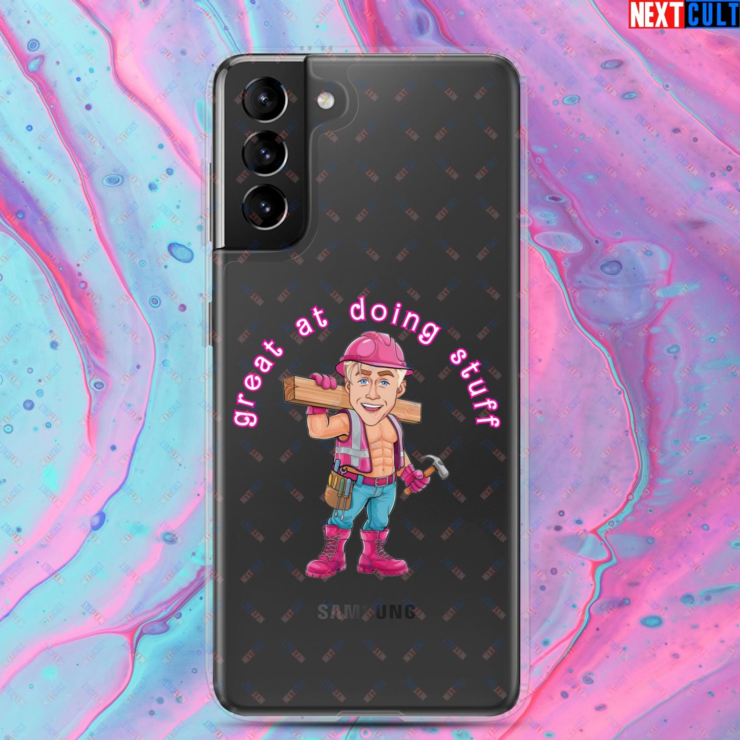 Great at Doing Stuff Ken Barbie Movie Ryan Gosling Funny Clear Case for Samsung Samsung Galaxy S21 Plus Mobile Phone Cases Next Cult Brand