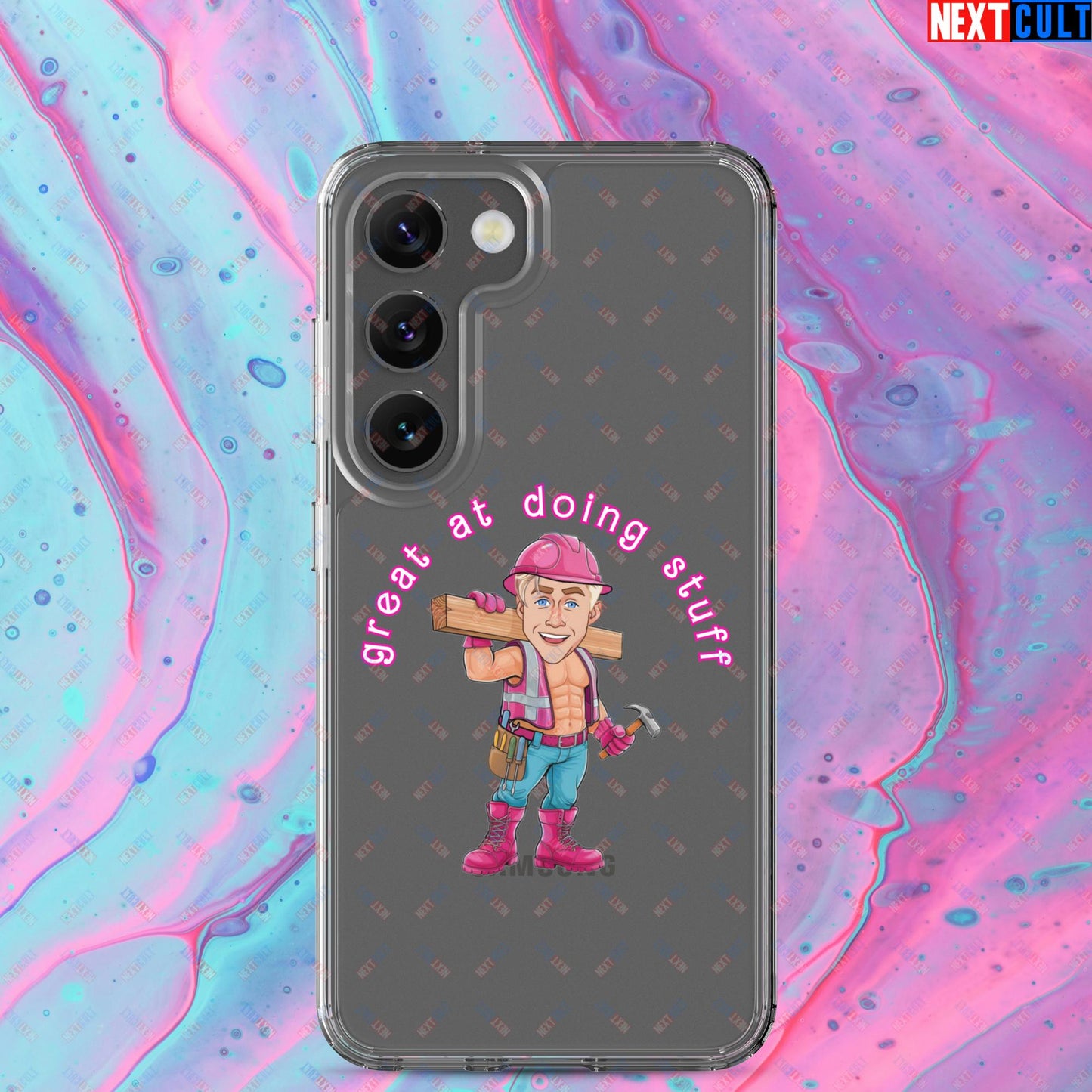 Great at Doing Stuff Ken Barbie Movie Ryan Gosling Funny Clear Case for Samsung Samsung Galaxy S23 Mobile Phone Cases Next Cult Brand
