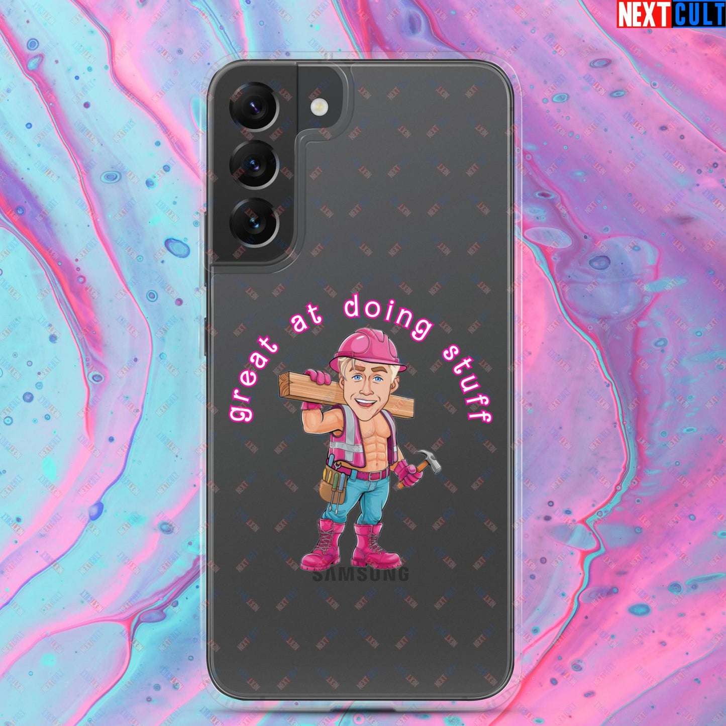Great at Doing Stuff Ken Barbie Movie Ryan Gosling Funny Clear Case for Samsung Samsung Galaxy S22 Plus Mobile Phone Cases Next Cult Brand