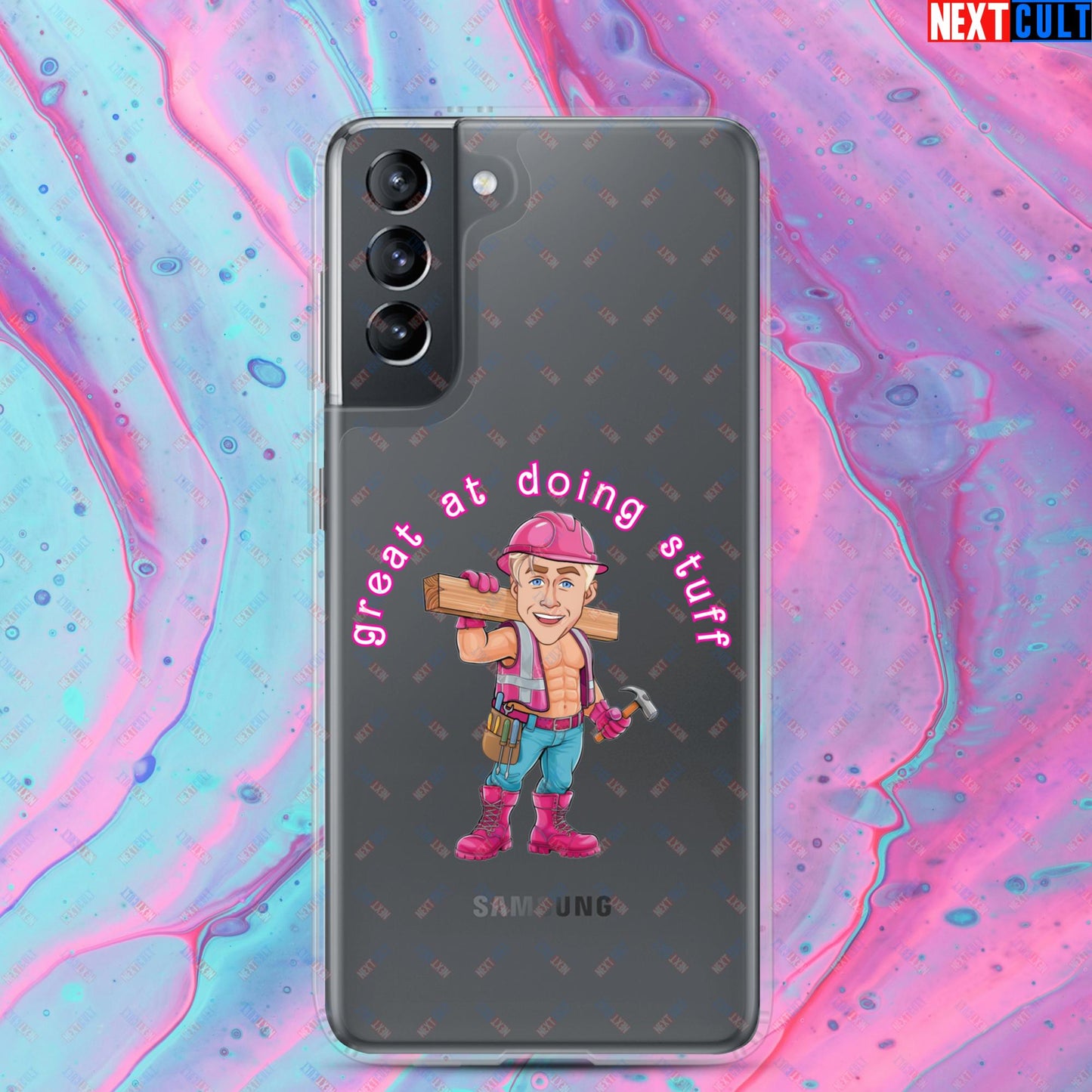 Great at Doing Stuff Ken Barbie Movie Ryan Gosling Funny Clear Case for Samsung Samsung Galaxy S21 Mobile Phone Cases Next Cult Brand