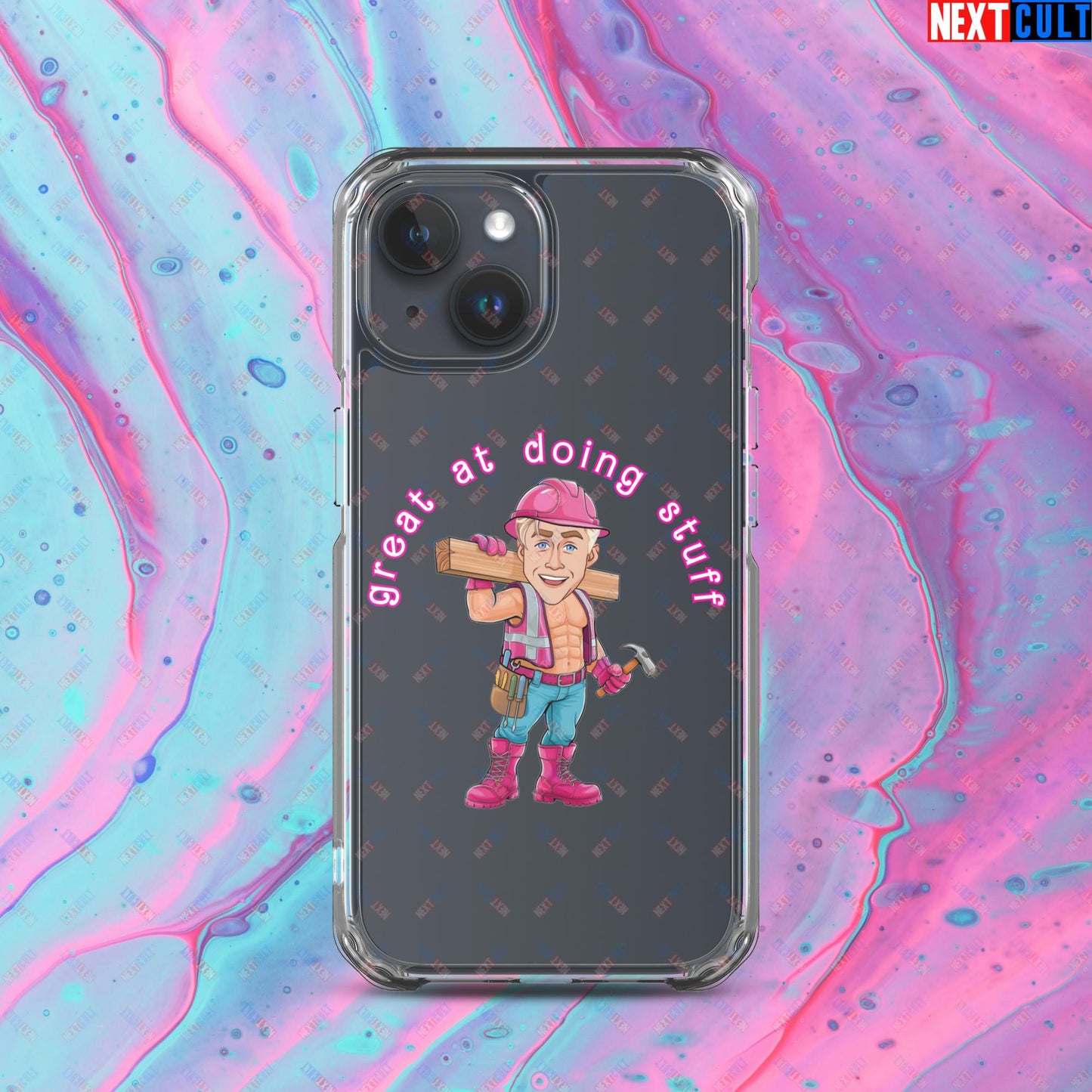 Great at Doing Stuff Ken Barbie Movie Ryan Gosling Funny Clear Case for iPhone iPhone 15 Mobile Phone Cases Next Cult Brand