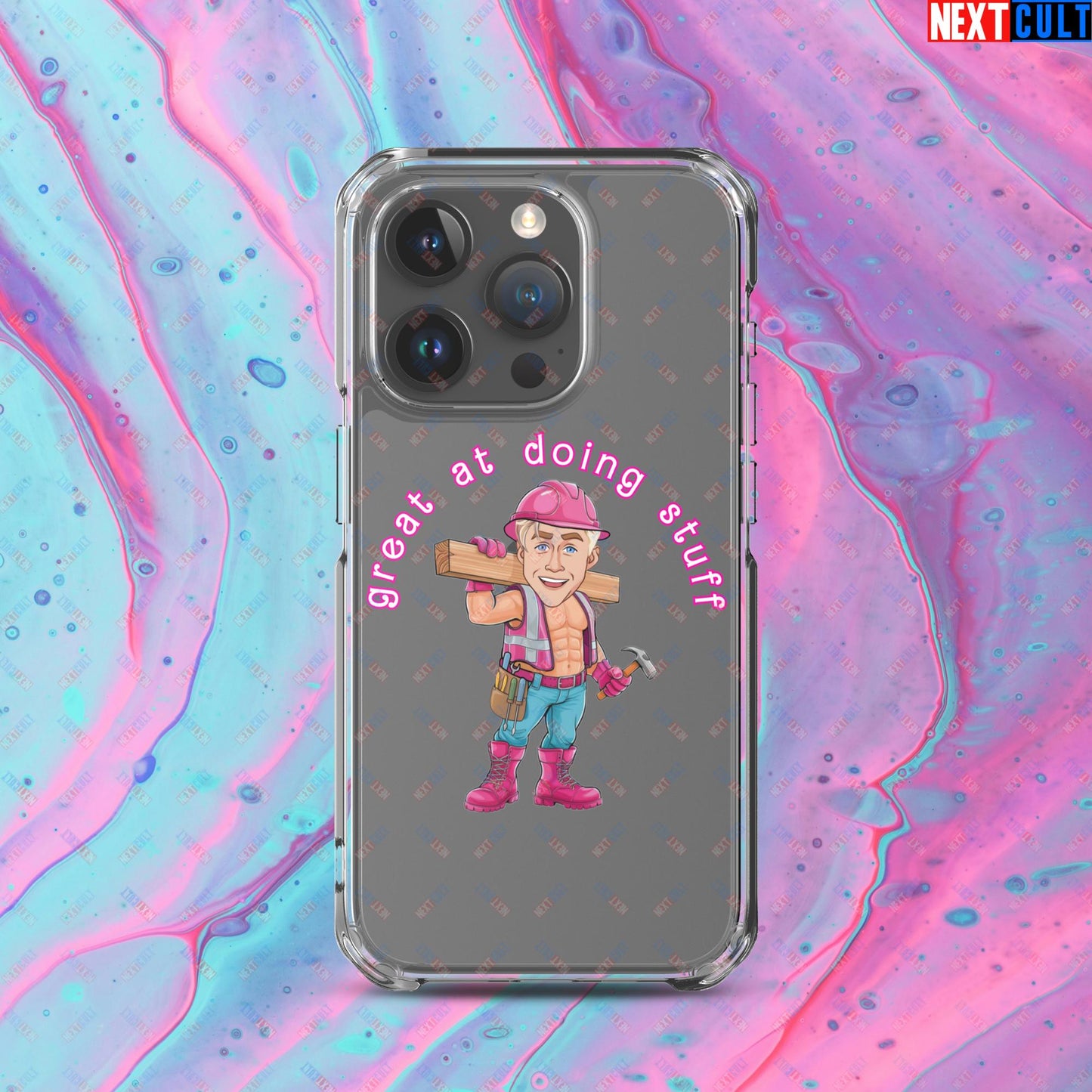 Great at Doing Stuff Ken Barbie Movie Ryan Gosling Funny Clear Case for iPhone iPhone 15 Pro Mobile Phone Cases Next Cult Brand