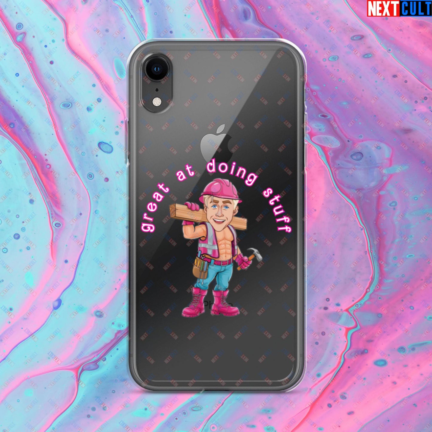 Great at Doing Stuff Ken Barbie Movie Ryan Gosling Funny Clear Case for iPhone iPhone XR Mobile Phone Cases Next Cult Brand