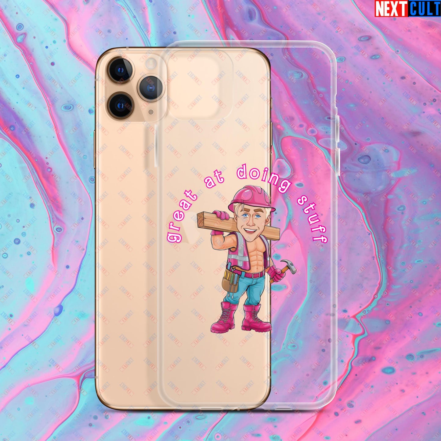 Great at Doing Stuff Ken Barbie Movie Ryan Gosling Funny Clear Case for iPhone iPhone 11 Pro Max Mobile Phone Cases Next Cult Brand