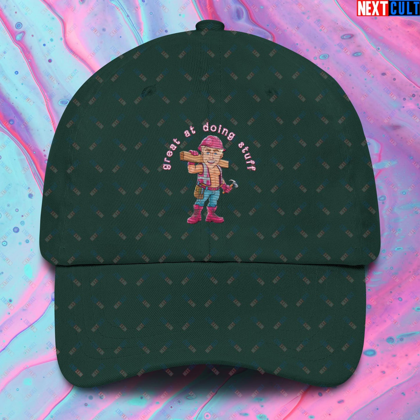 Great at Doing Stuff Ken Barbie Movie Ryan Gosling Funny Dad hat Spruce Hats Next Cult Brand