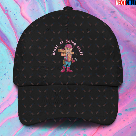 Great at Doing Stuff Ken Barbie Movie Ryan Gosling Funny Dad hat Black Hats Next Cult Brand