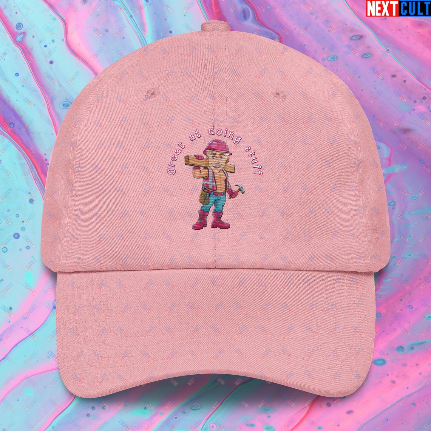 Great at Doing Stuff Ken Barbie Movie Ryan Gosling Funny Dad hat Pink Hats Next Cult Brand