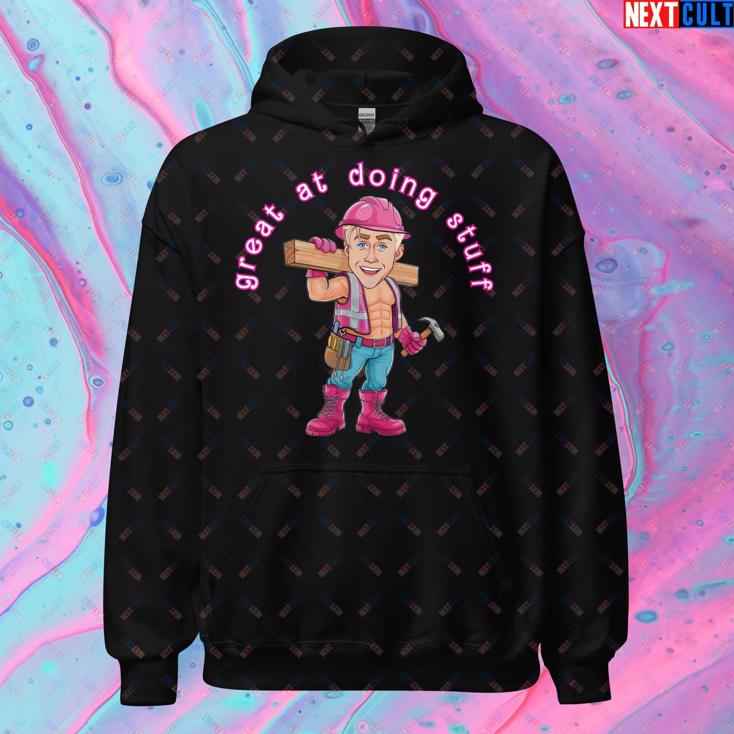 Great at Doing Stuff Ken Barbie Movie Ryan Gosling Funny Unisex Hoodie Black Hoodies Next Cult Brand