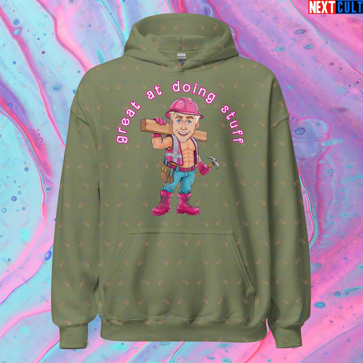 Great at Doing Stuff Ken Barbie Movie Ryan Gosling Funny Unisex Hoodie Military Green Hoodies Next Cult Brand