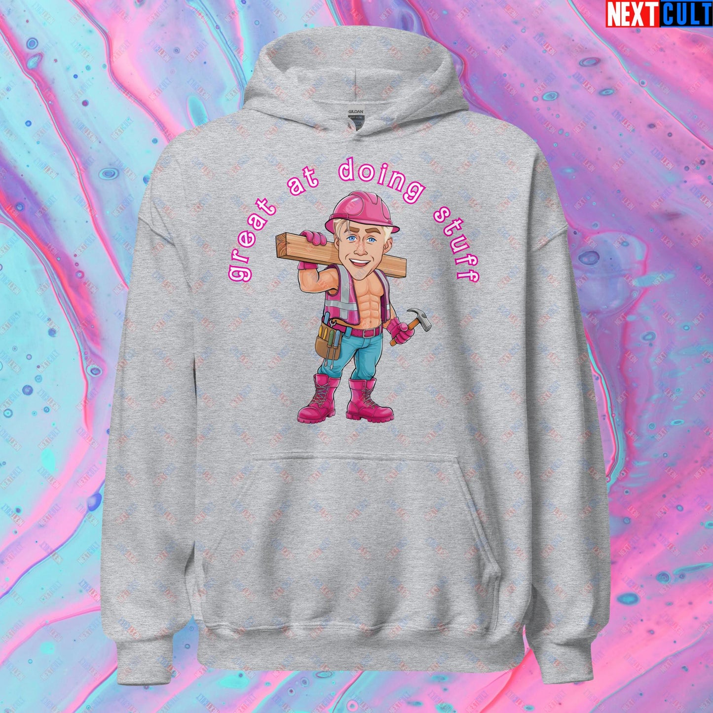 Great at Doing Stuff Ken Barbie Movie Ryan Gosling Funny Unisex Hoodie Sport Grey Hoodies Next Cult Brand