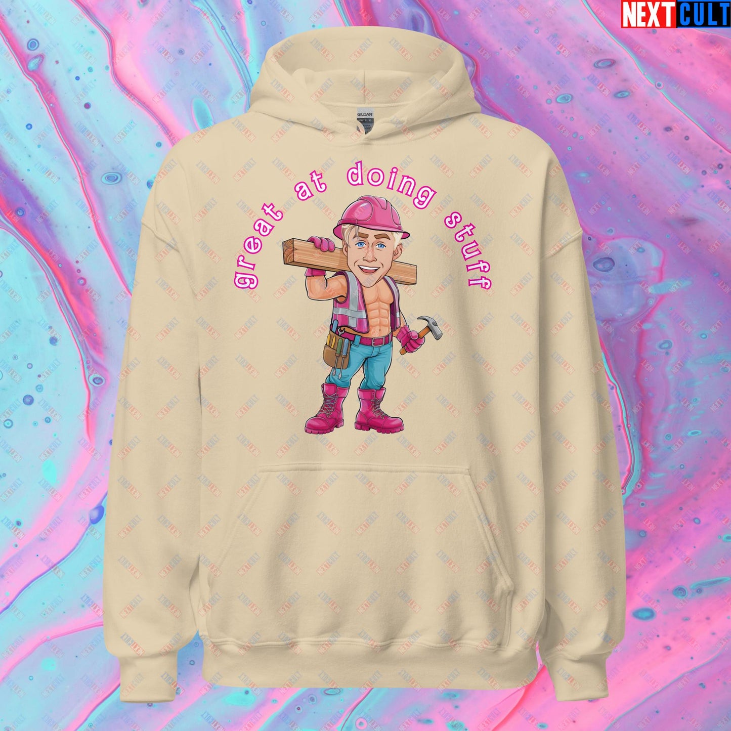 Great at Doing Stuff Ken Barbie Movie Ryan Gosling Funny Unisex Hoodie Sand Hoodies Next Cult Brand