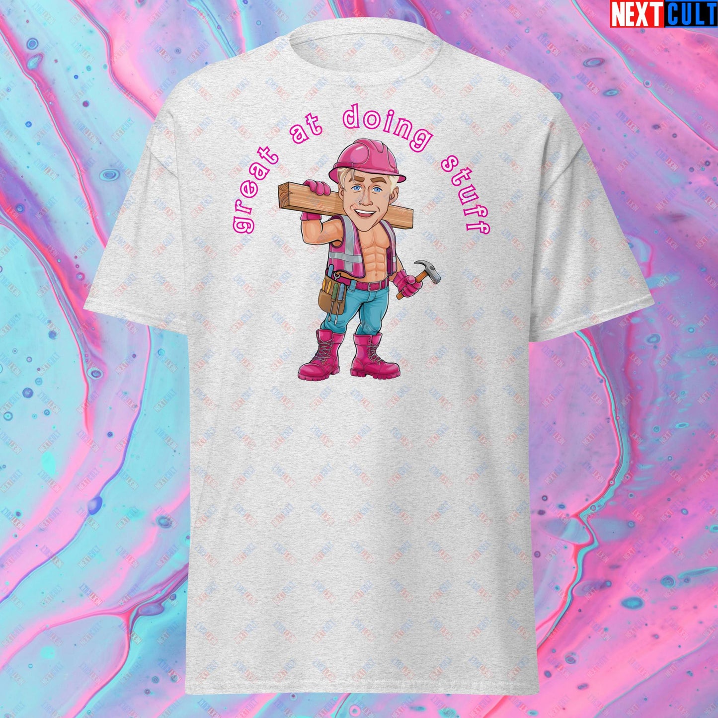 Great at Doing Stuff Ken Barbie Movie Ryan Gosling Funny Unisex tee Ash T-shirts Next Cult Brand