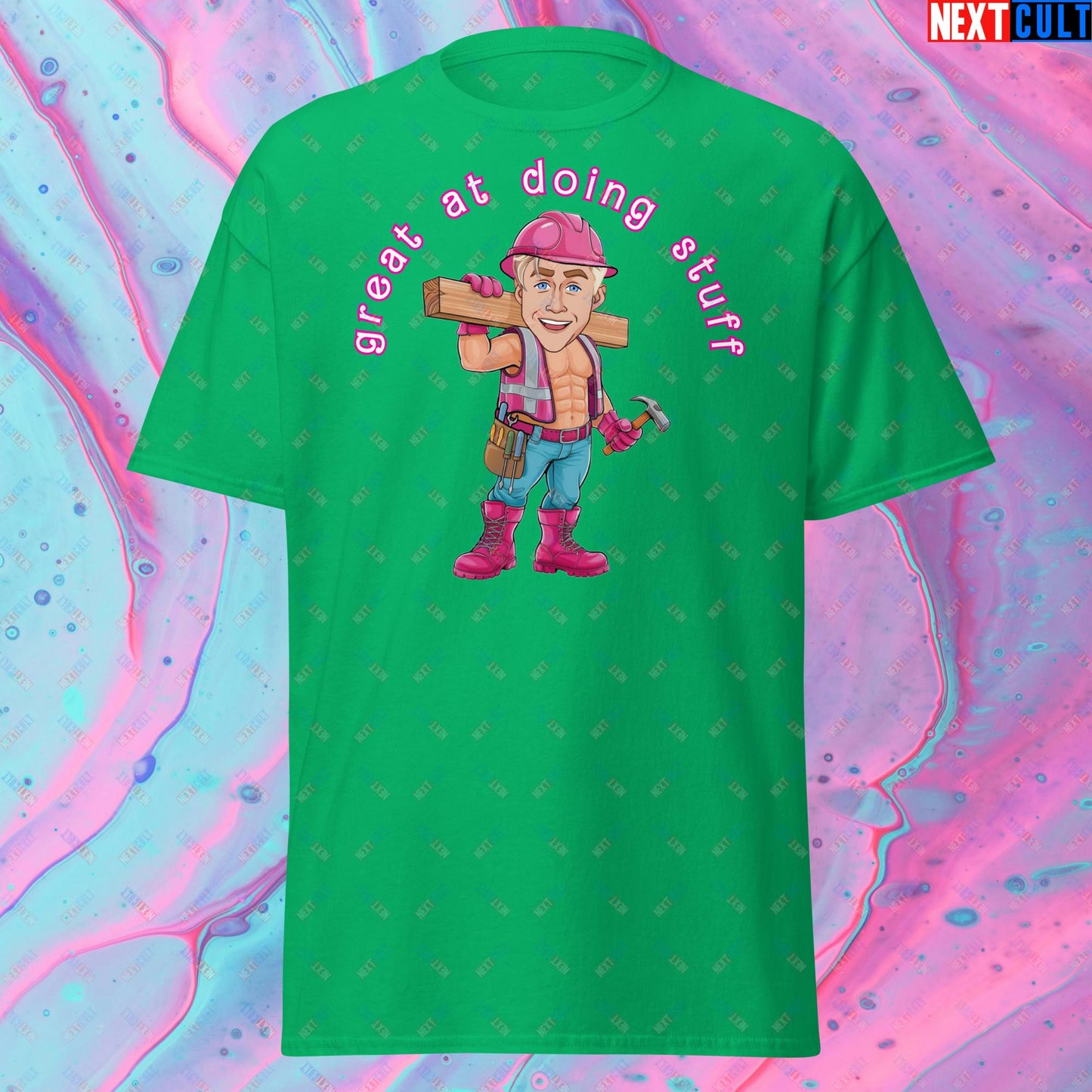 Great at Doing Stuff Ken Barbie Movie Ryan Gosling Funny Unisex tee Irish Green T-shirts Next Cult Brand