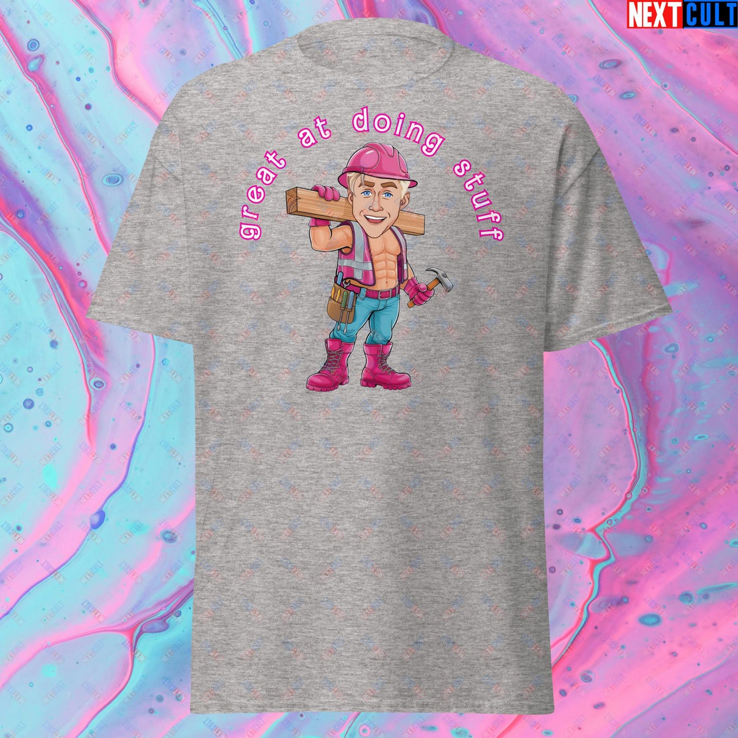 Great at Doing Stuff Ken Barbie Movie Ryan Gosling Funny Unisex tee Sport Grey T-shirts Next Cult Brand