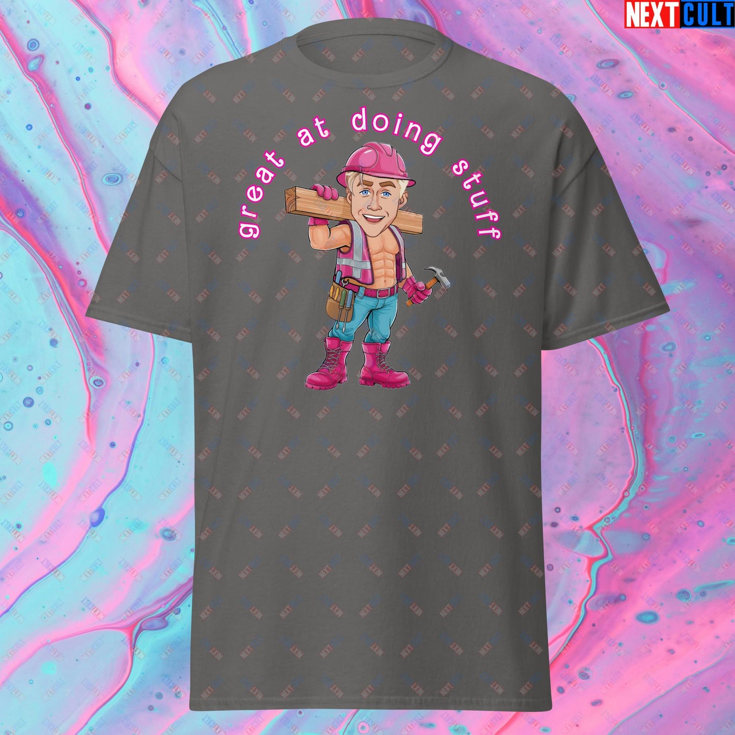 Great at Doing Stuff Ken Barbie Movie Ryan Gosling Funny Unisex tee Charcoal T-shirts Next Cult Brand