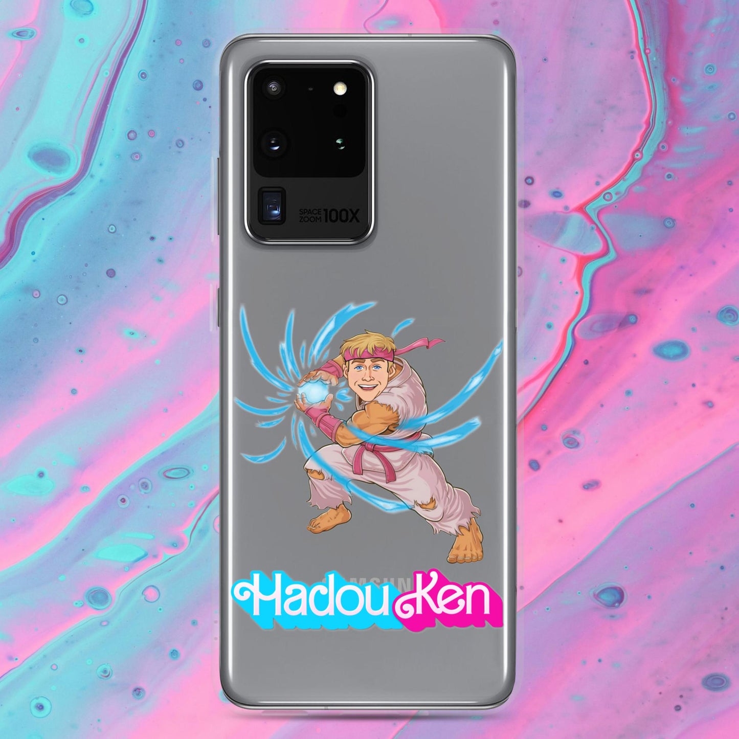 Hadouken Ken Barbie Ryan Gosling Street Fighter Funny Clear Case for Samsung Samsung Galaxy S20 Ultra Mobile Phone Cases Barbie Ken Movies Ryan Gosling Street Fighter Video Games Next Cult Brand