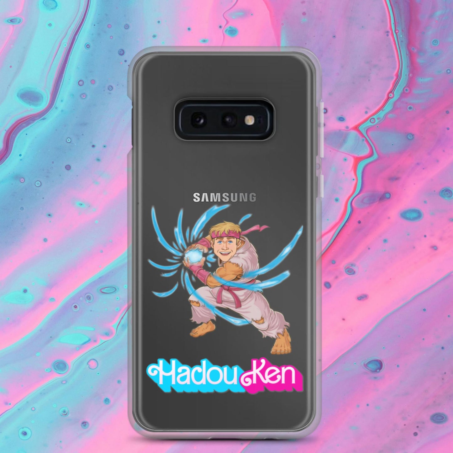 Hadouken Ken Barbie Ryan Gosling Street Fighter Funny Clear Case for Samsung Samsung Galaxy S10e Mobile Phone Cases Barbie Ken Movies Ryan Gosling Street Fighter Video Games Next Cult Brand