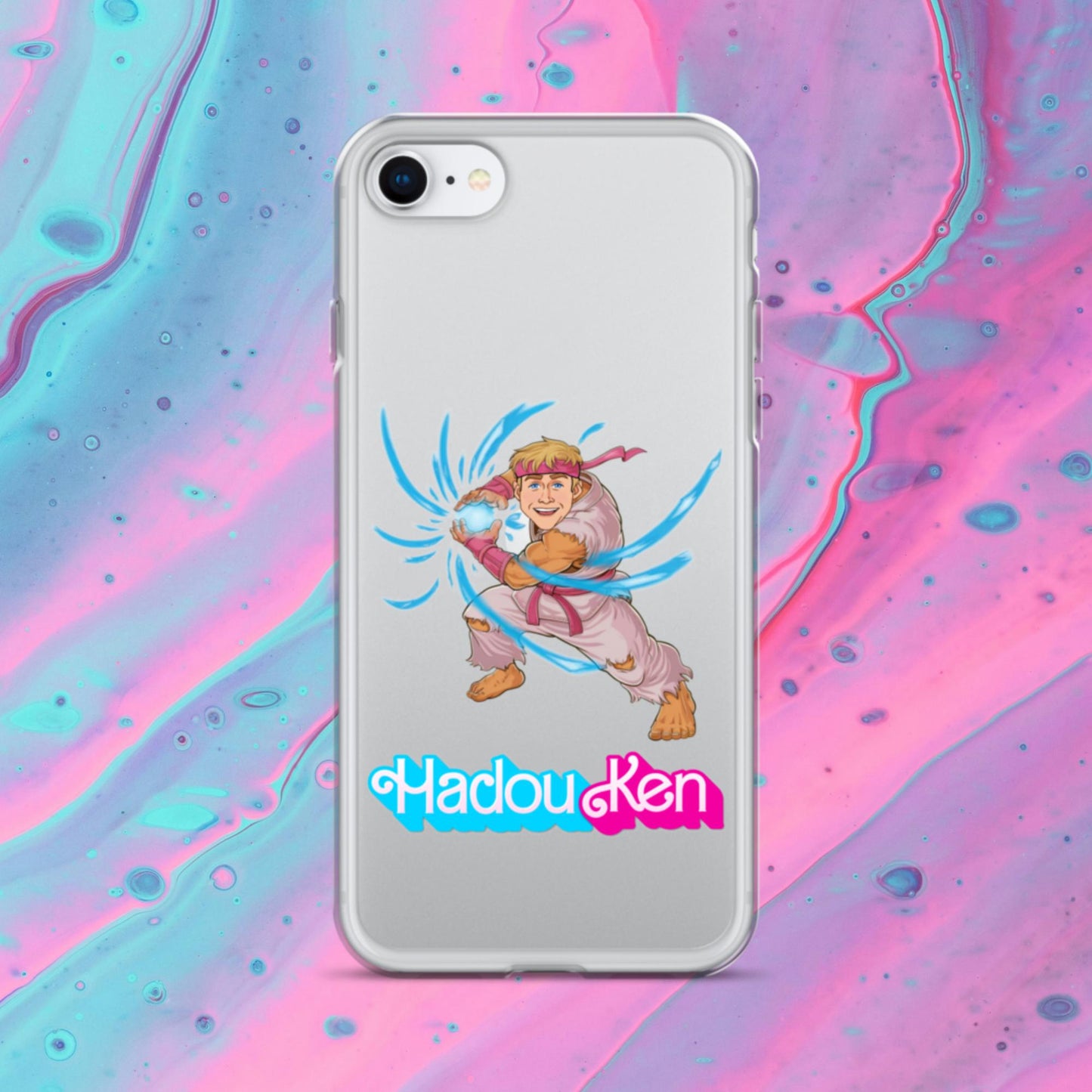 Hadouken Ken Barbie Ryan Gosling Street Fighter Funny Clear Case for iPhone iPhone SE Mobile Phone Cases Barbie Ken Movies Ryan Gosling Street Fighter Video Games Next Cult Brand