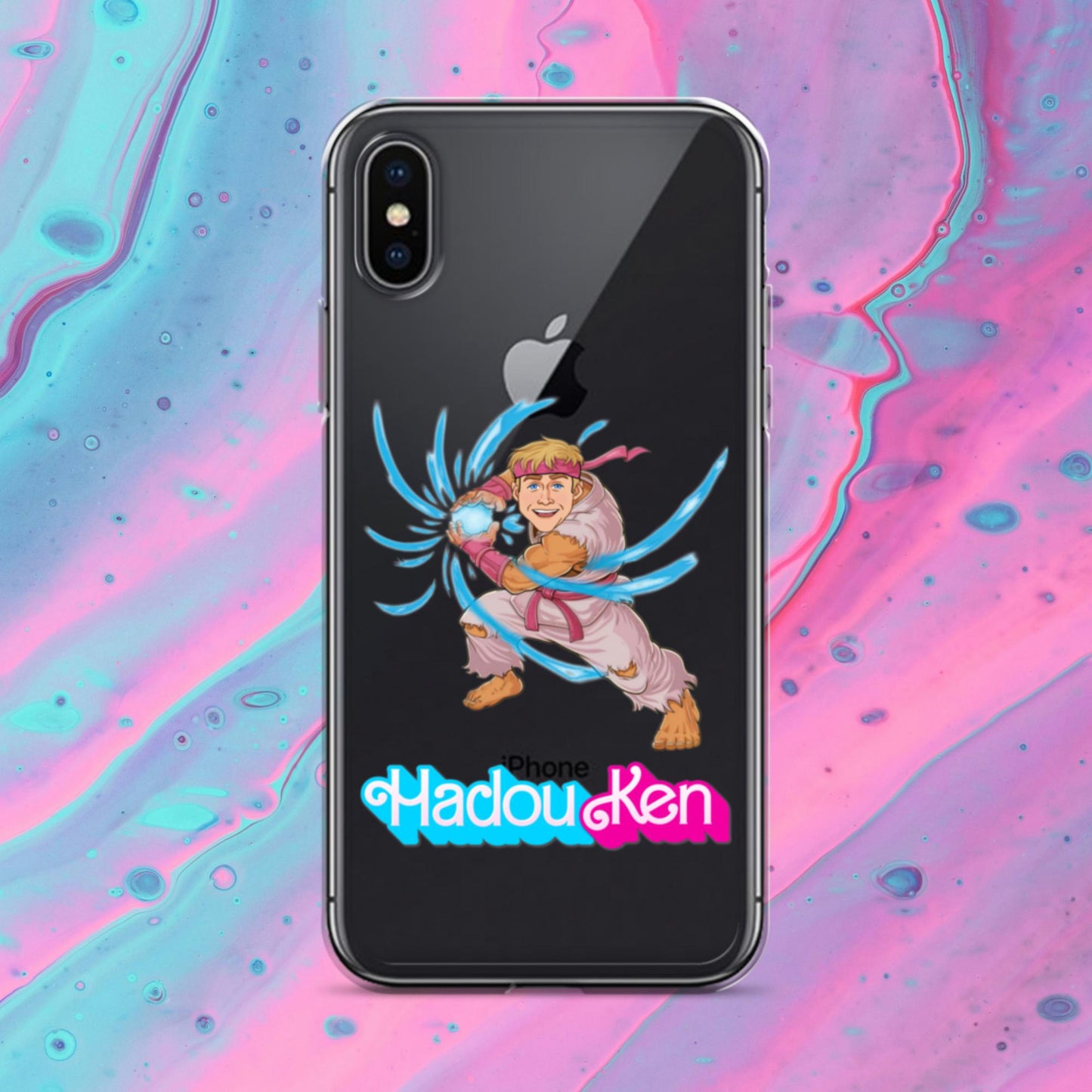 Hadouken Ken Barbie Ryan Gosling Street Fighter Funny Clear Case for iPhone iPhone X XS Mobile Phone Cases Barbie Ken Movies Ryan Gosling Street Fighter Video Games Next Cult Brand