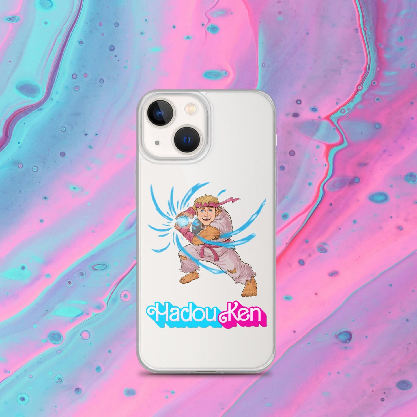 Hadouken Ken Barbie Ryan Gosling Street Fighter Funny Clear Case for iPhone iPhone 13 mini Mobile Phone Cases Barbie Ken Movies Ryan Gosling Street Fighter Video Games Next Cult Brand