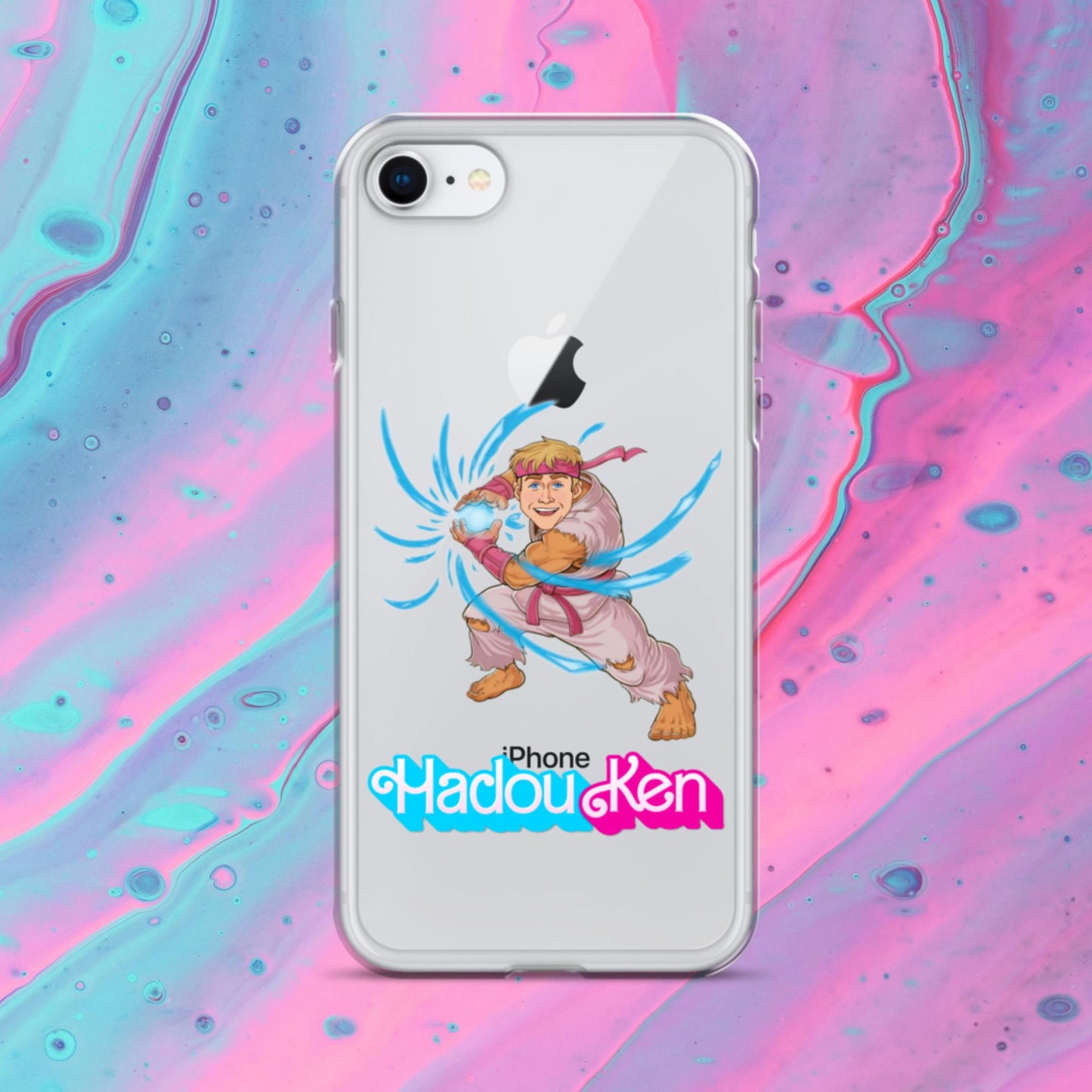 Hadouken Ken Barbie Ryan Gosling Street Fighter Funny Clear Case for iPhone iPhone 7 8 Mobile Phone Cases Barbie Ken Movies Ryan Gosling Street Fighter Video Games Next Cult Brand