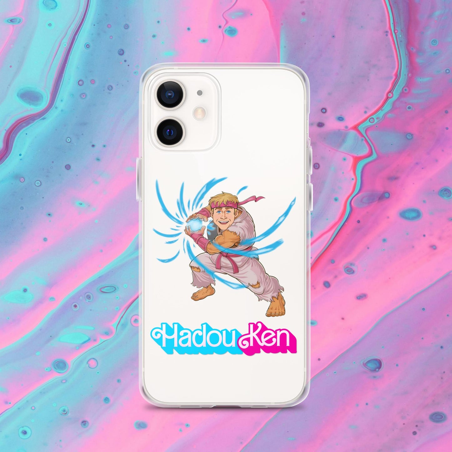 Hadouken Ken Barbie Ryan Gosling Street Fighter Funny Clear Case for iPhone iPhone 12 Mobile Phone Cases Barbie Ken Movies Ryan Gosling Street Fighter Video Games Next Cult Brand