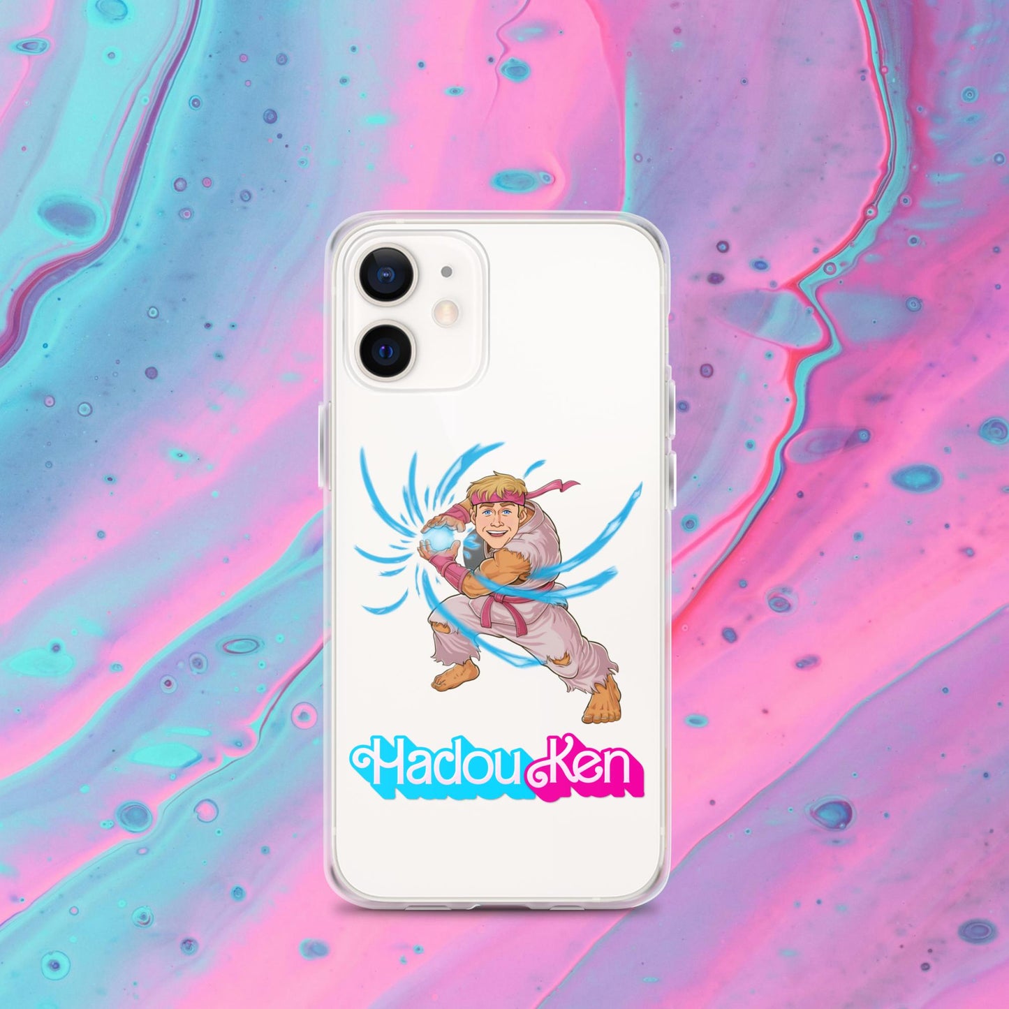 Hadouken Ken Barbie Ryan Gosling Street Fighter Funny Clear Case for iPhone iPhone 12 mini Mobile Phone Cases Barbie Ken Movies Ryan Gosling Street Fighter Video Games Next Cult Brand