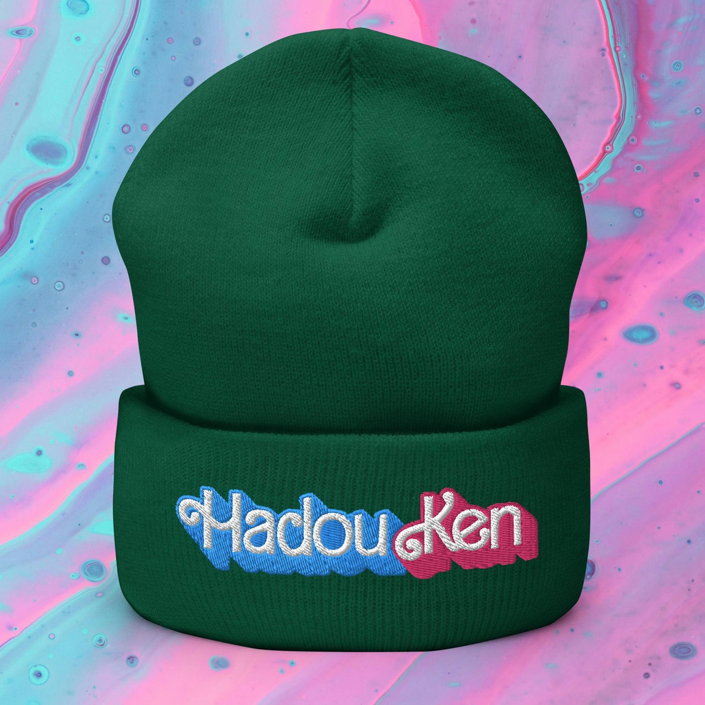 Hadouken Ken Barbie Ryan Gosling Street Fighter Funny Cuffed Beanie Spruce Hats Barbie Ken Movies Street Fighter Video Games Next Cult Brand