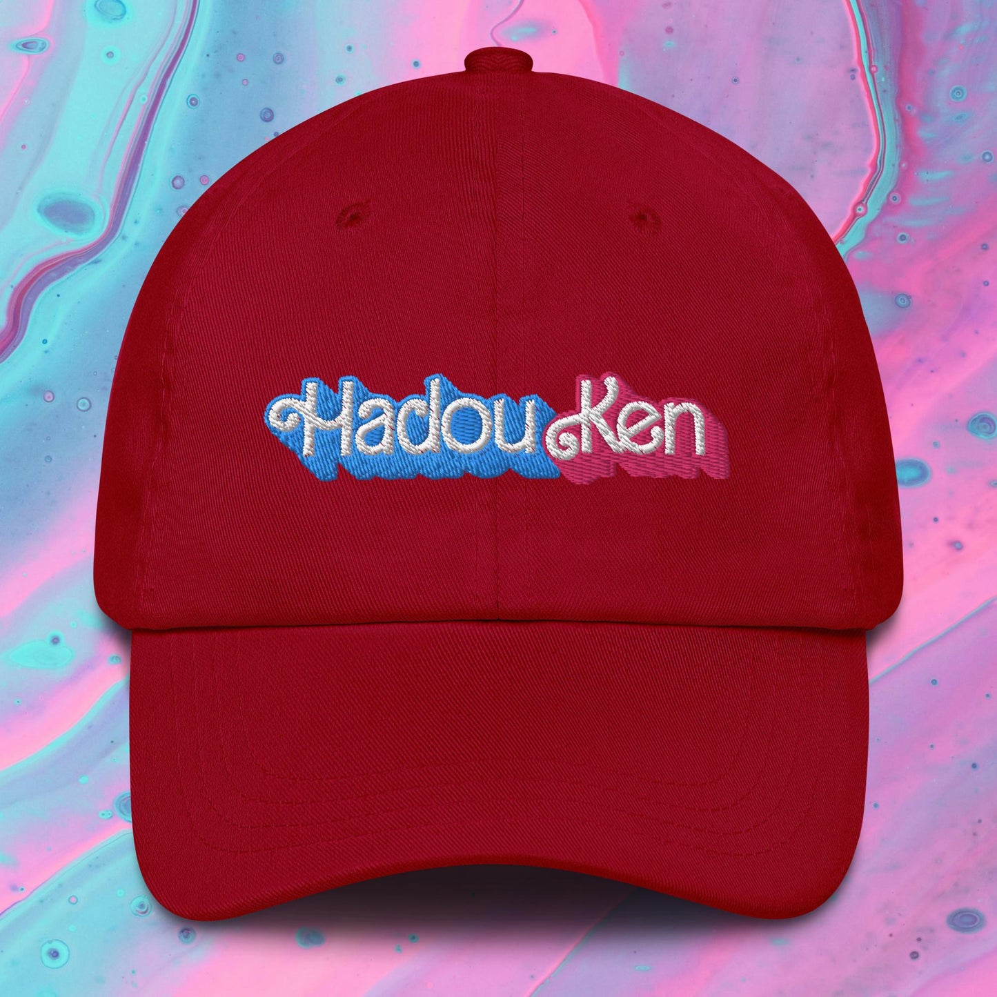 Hadouken Ken Barbie Ryan Gosling Street Fighter Funny Dad hat Cranberry Hats Barbie Ken Movies Street Fighter Video Games Next Cult Brand