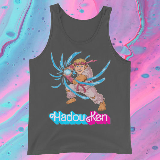 Hadouken Ken Barbie Ryan Gosling Street Fighter Funny Tank Top Asphalt Tank Tops Barbie Ken Movies Ryan Gosling Street Fighter Video Games Next Cult Brand