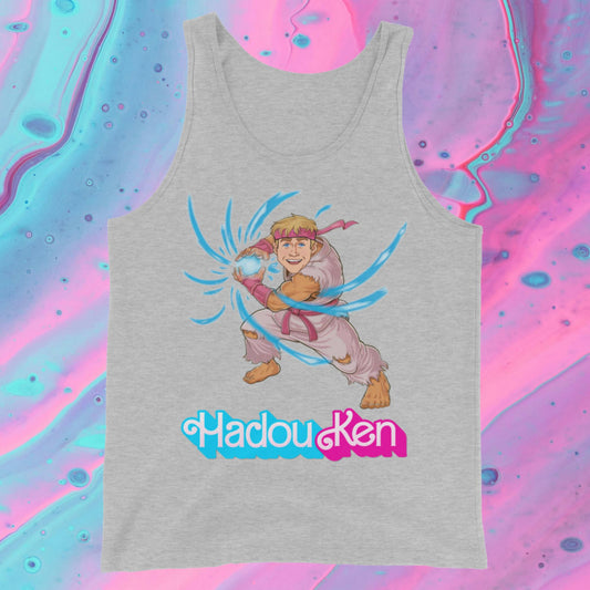 Hadouken Ken Barbie Ryan Gosling Street Fighter Funny Tank Top Athletic Heather Tank Tops Barbie Ken Movies Ryan Gosling Street Fighter Video Games Next Cult Brand